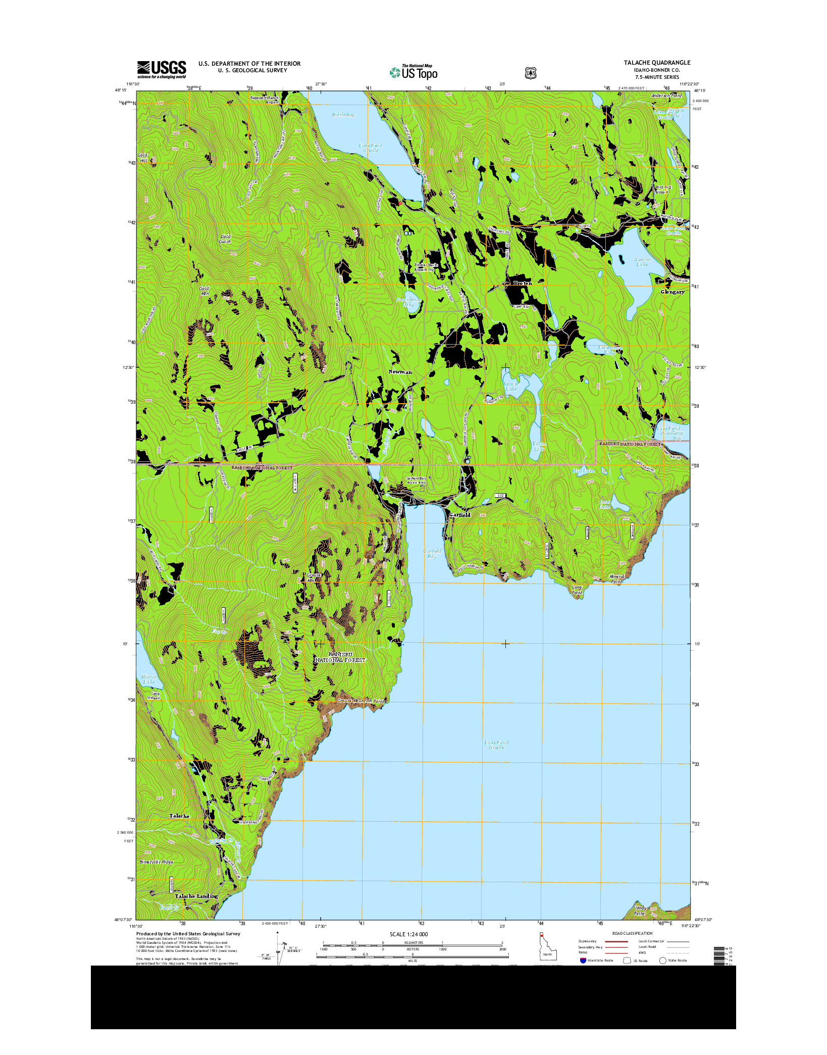 USGS US TOPO 7.5-MINUTE MAP FOR TALACHE, ID 2013