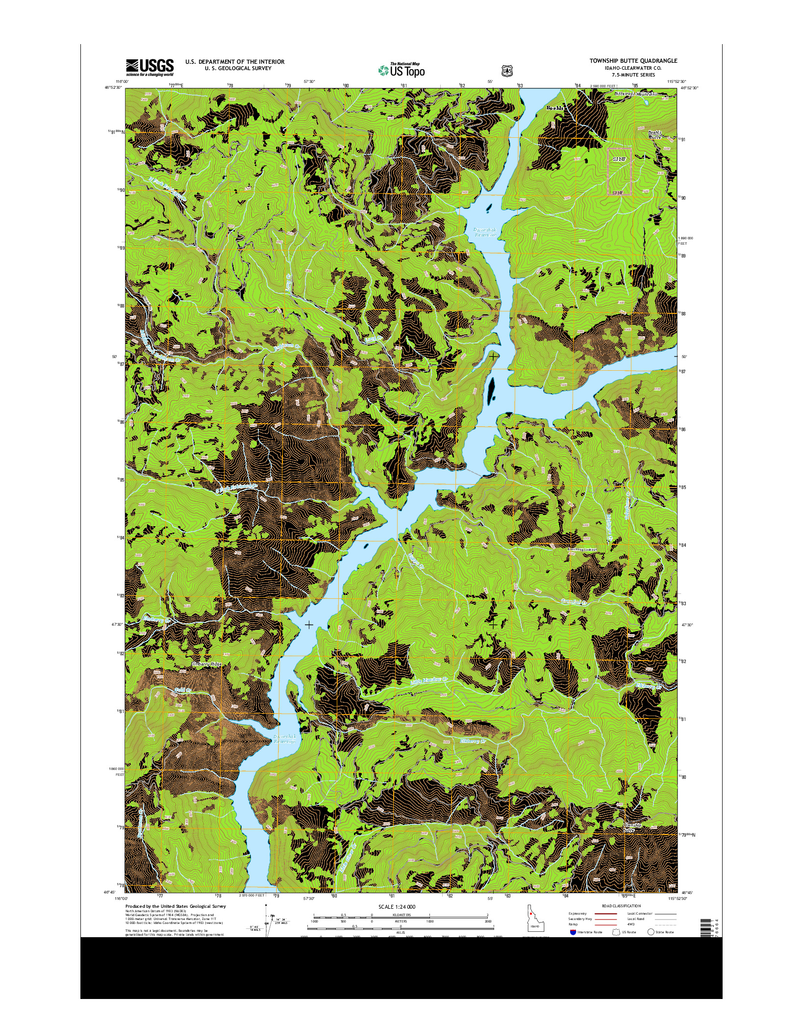 USGS US TOPO 7.5-MINUTE MAP FOR TOWNSHIP BUTTE, ID 2013