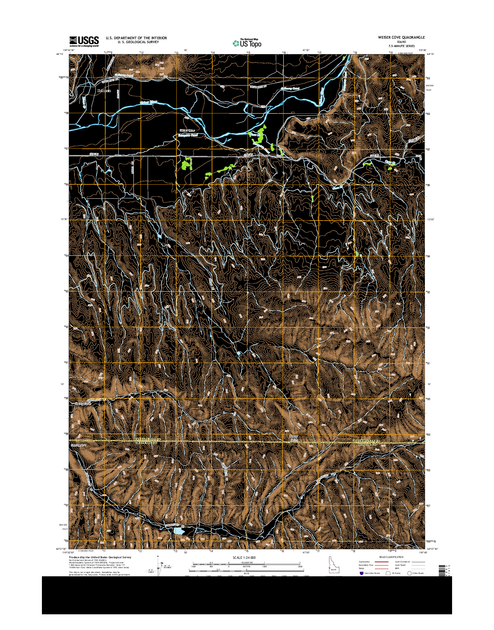 USGS US TOPO 7.5-MINUTE MAP FOR WEISER COVE, ID 2013