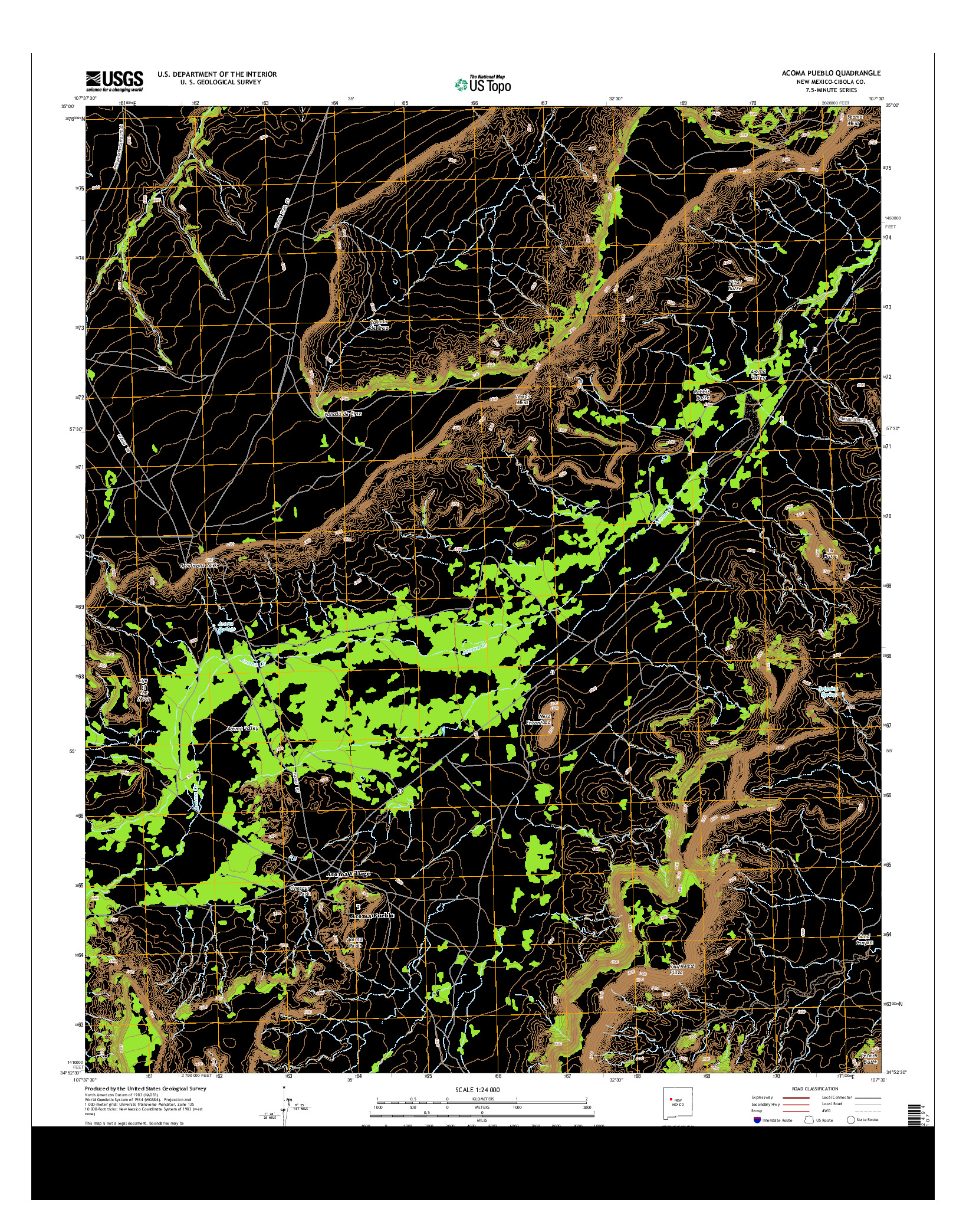 USGS US TOPO 7.5-MINUTE MAP FOR ACOMA PUEBLO, NM 2013