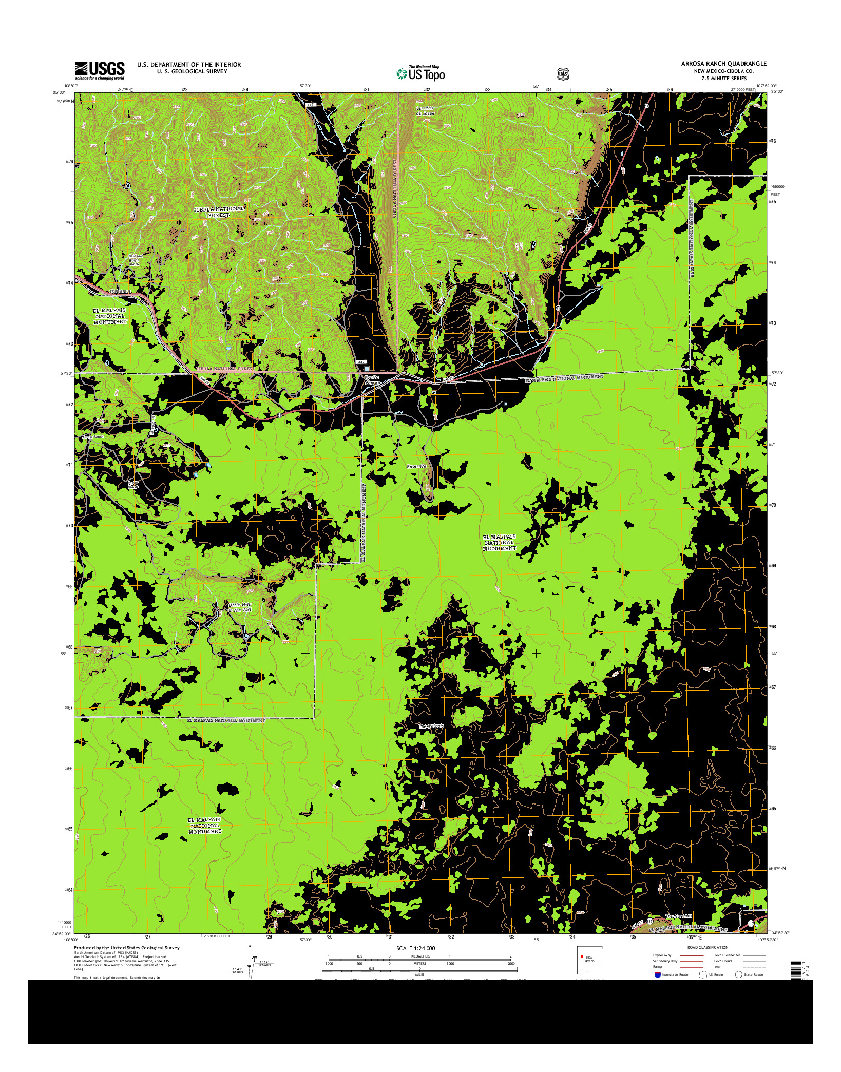 USGS US TOPO 7.5-MINUTE MAP FOR ARROSA RANCH, NM 2013