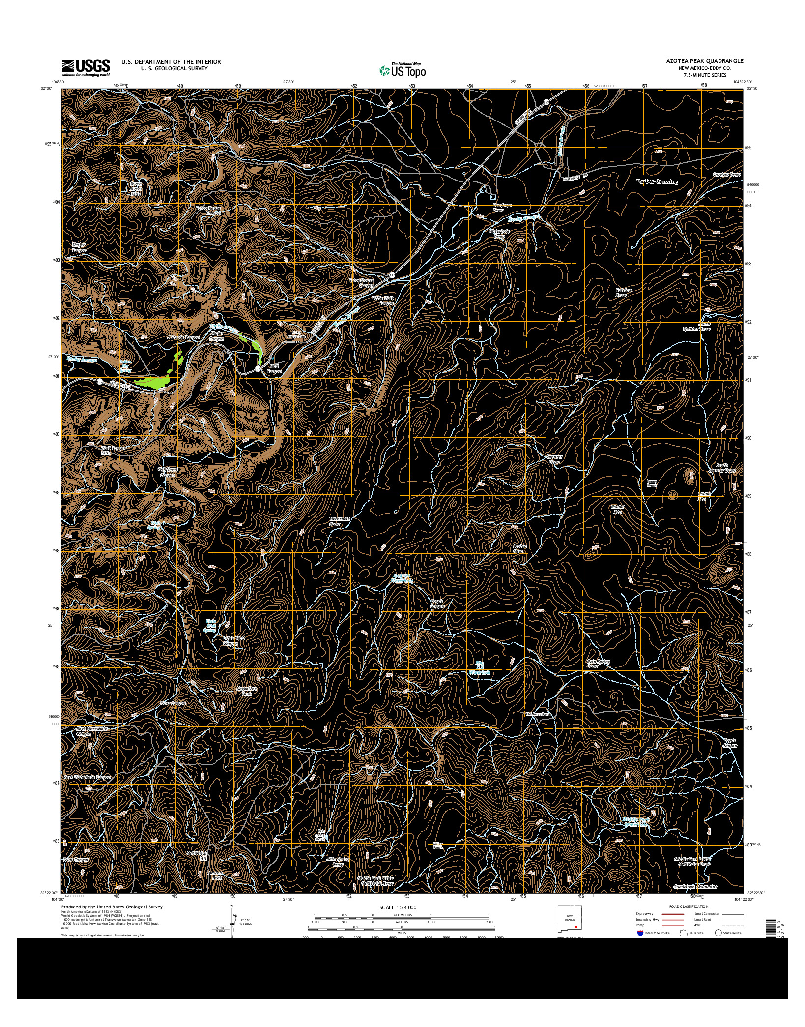 USGS US TOPO 7.5-MINUTE MAP FOR AZOTEA PEAK, NM 2013