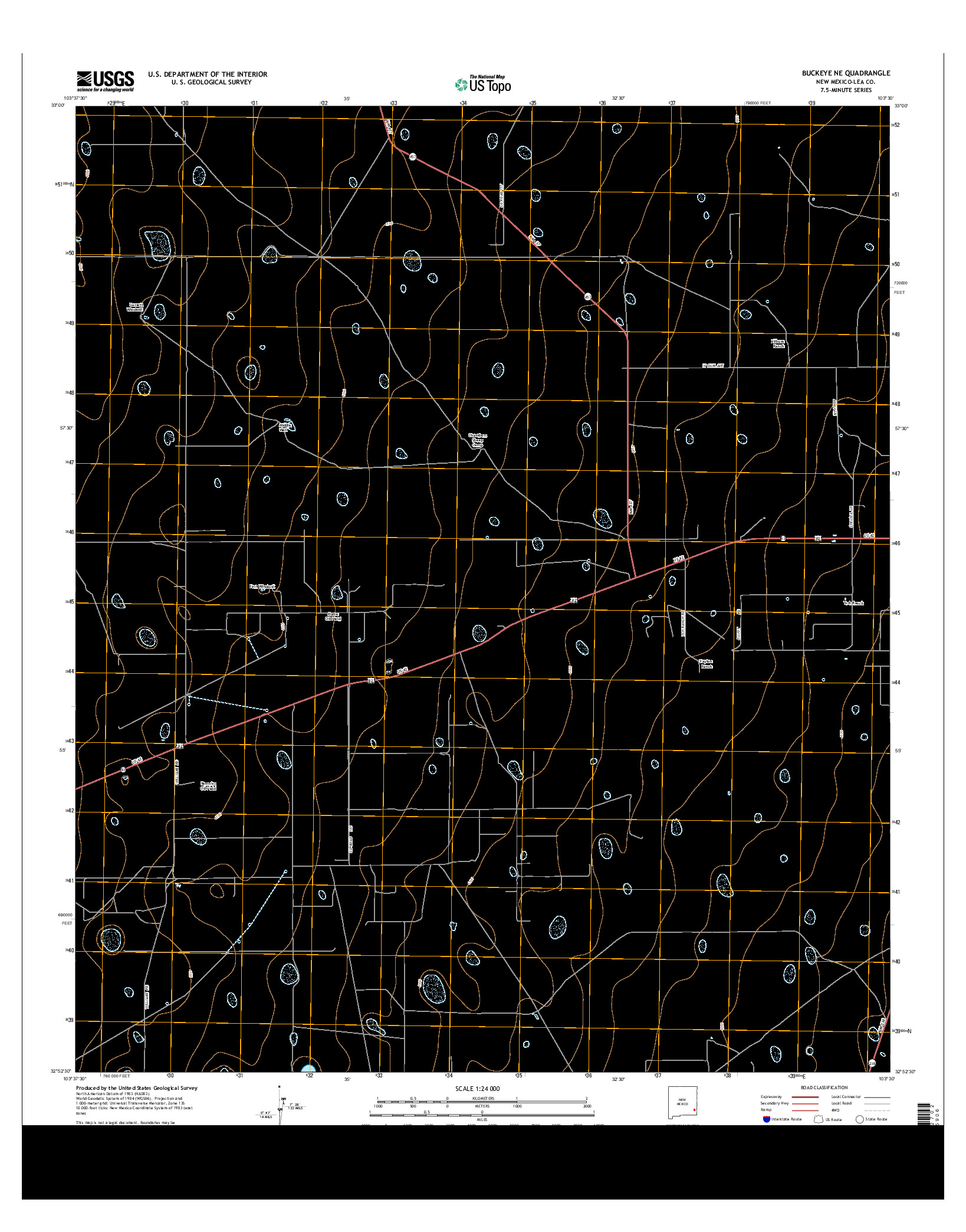 USGS US TOPO 7.5-MINUTE MAP FOR BUCKEYE NE, NM 2013