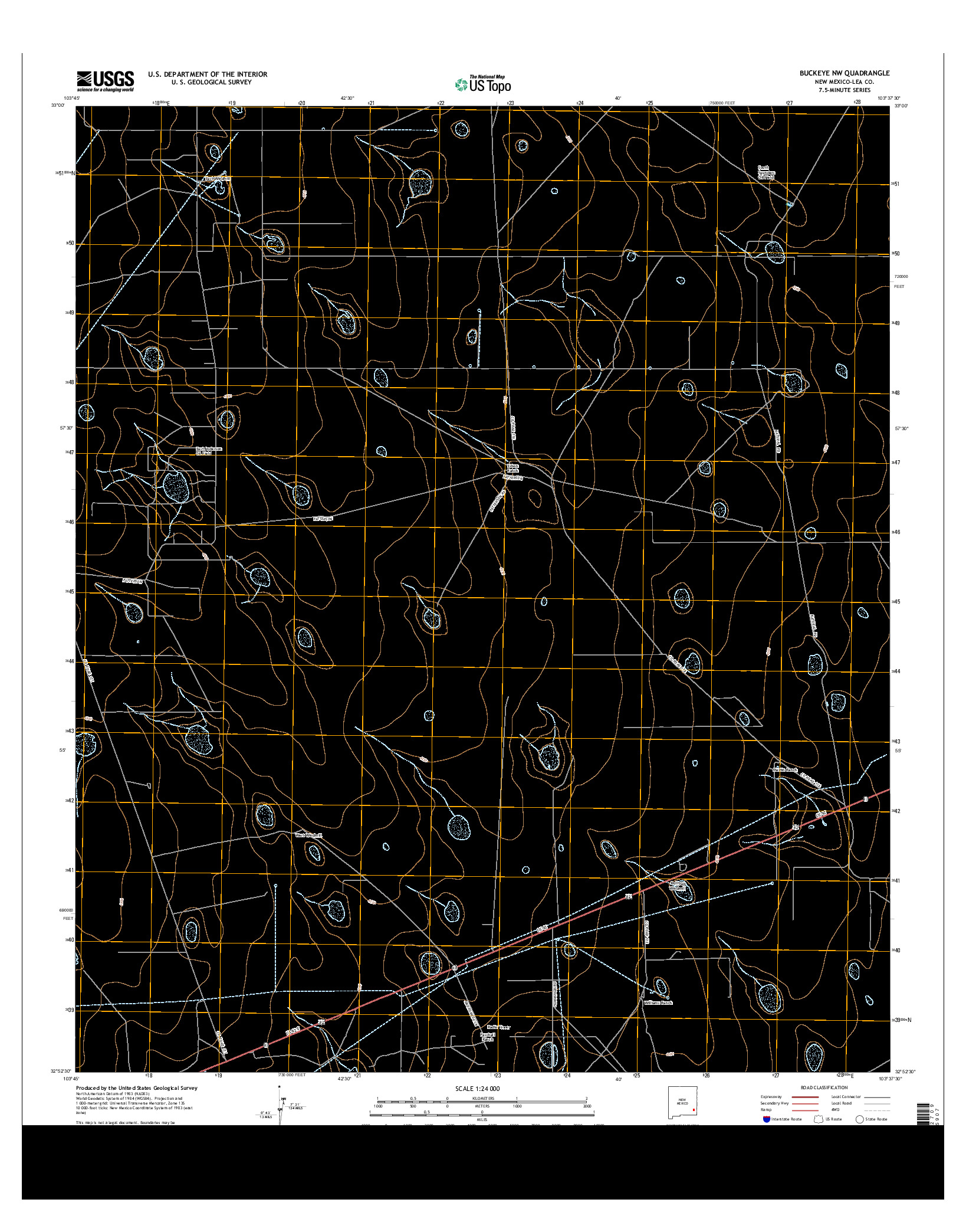 USGS US TOPO 7.5-MINUTE MAP FOR BUCKEYE NW, NM 2013