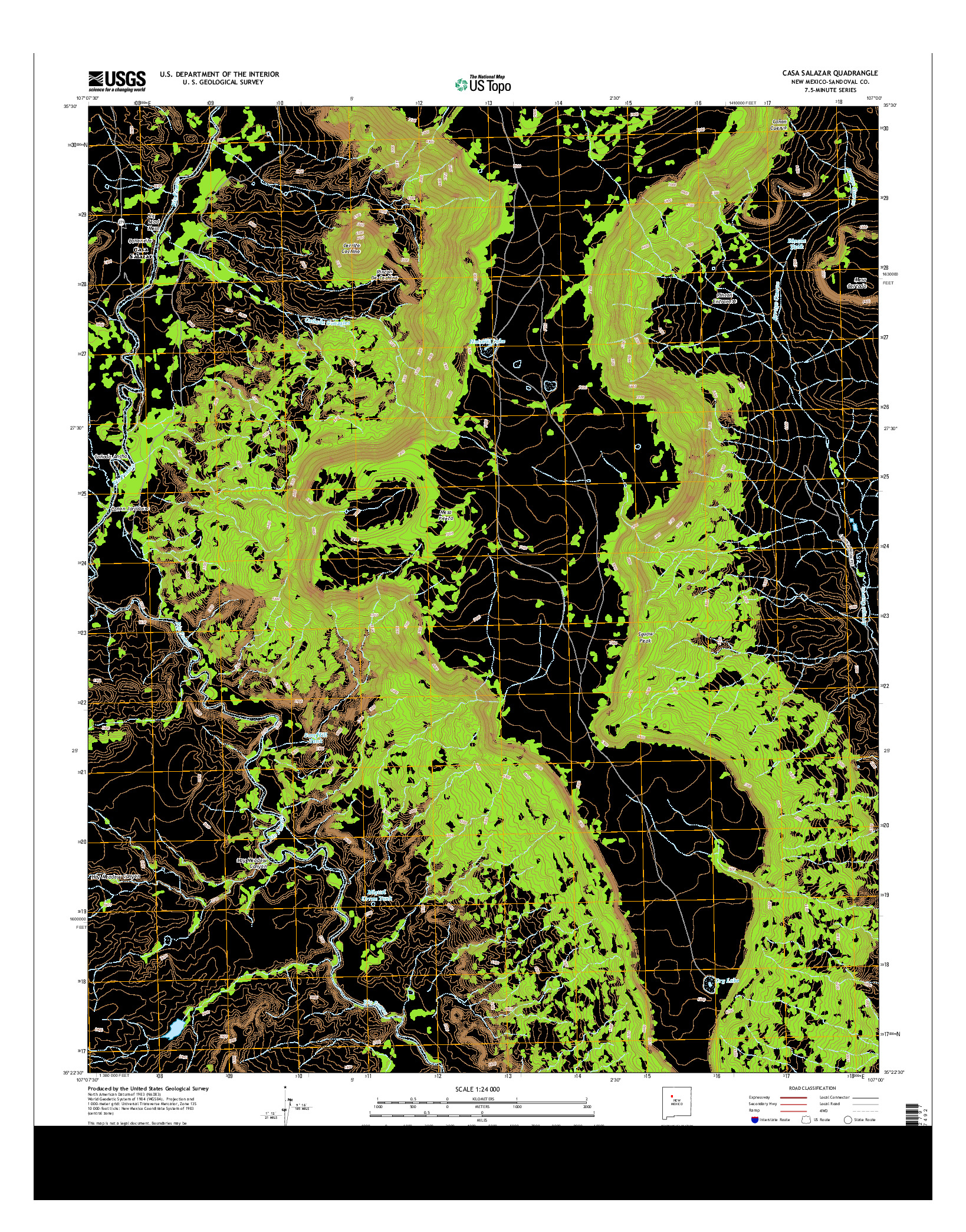 USGS US TOPO 7.5-MINUTE MAP FOR CASA SALAZAR, NM 2013