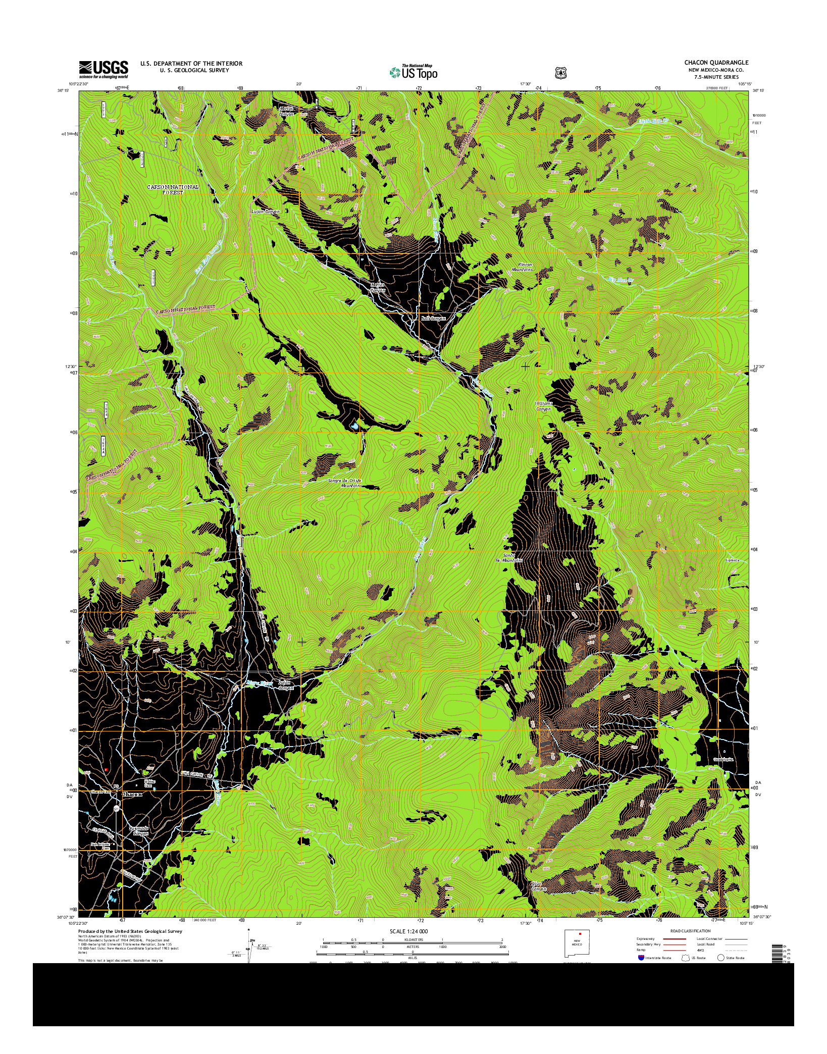 USGS US TOPO 7.5-MINUTE MAP FOR CHACON, NM 2013