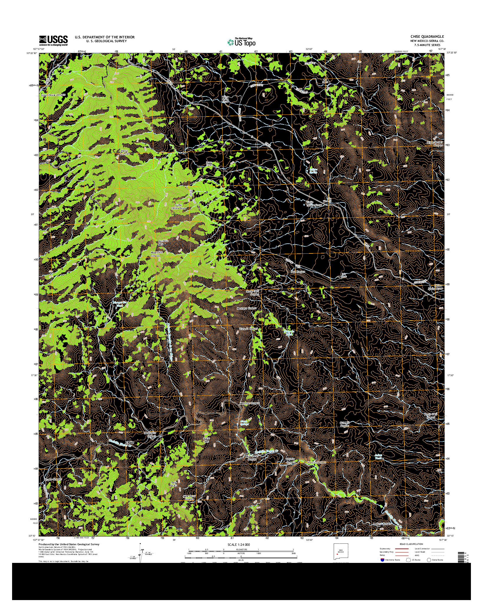 USGS US TOPO 7.5-MINUTE MAP FOR CHISE, NM 2013