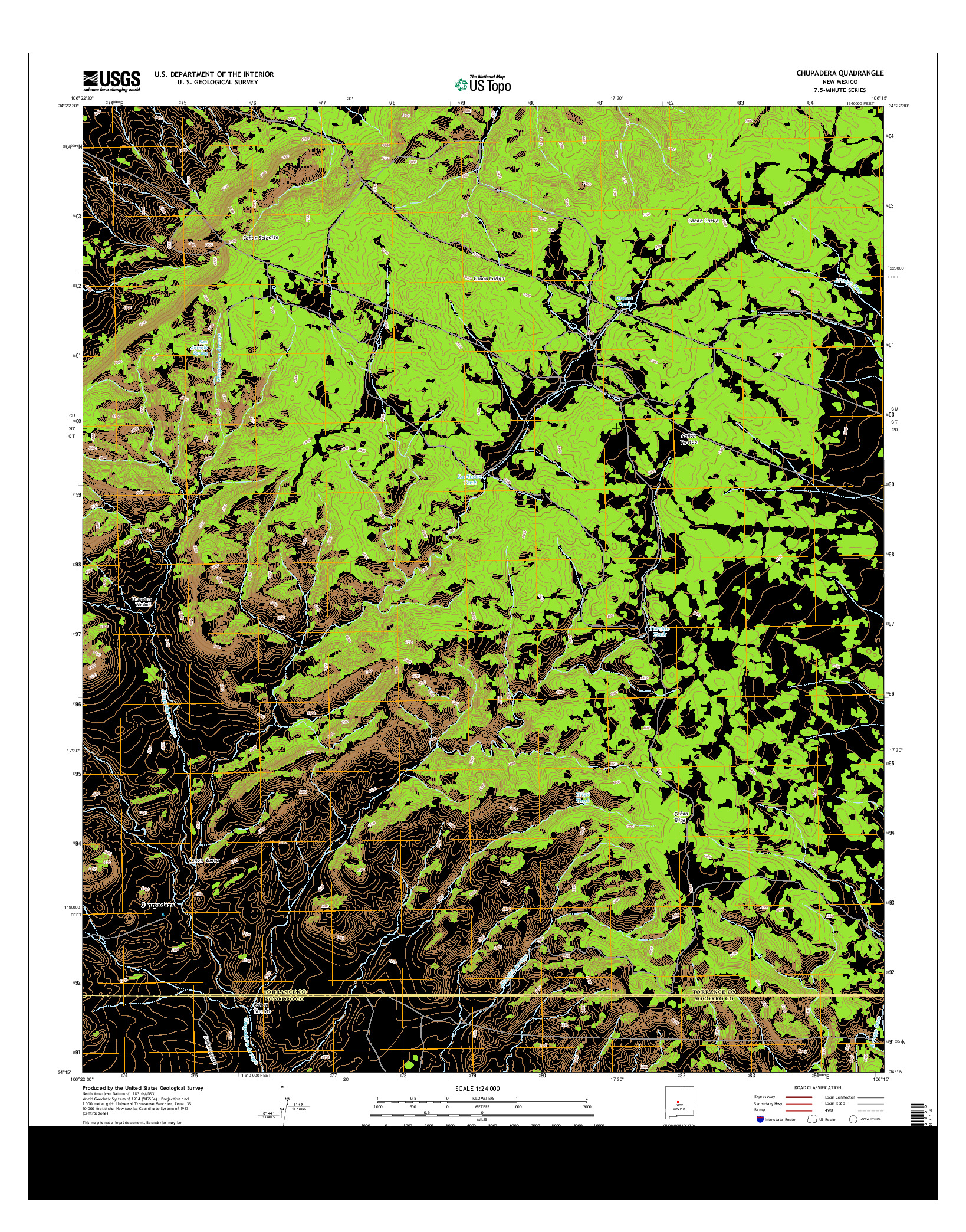 USGS US TOPO 7.5-MINUTE MAP FOR CHUPADERA, NM 2013