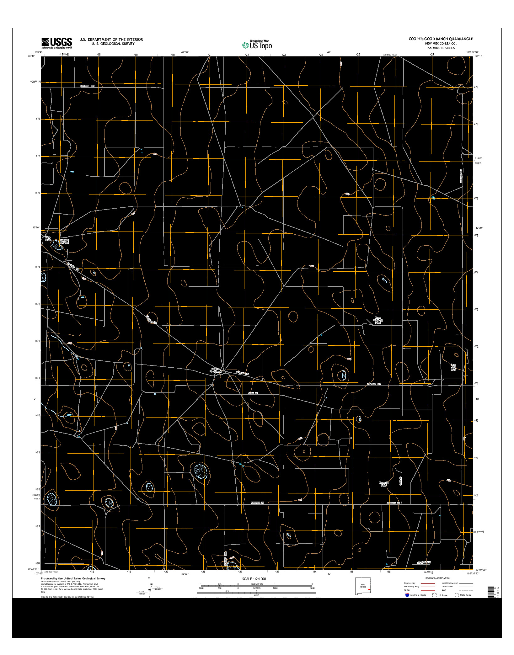 USGS US TOPO 7.5-MINUTE MAP FOR COOPER-GOOD RANCH, NM 2013