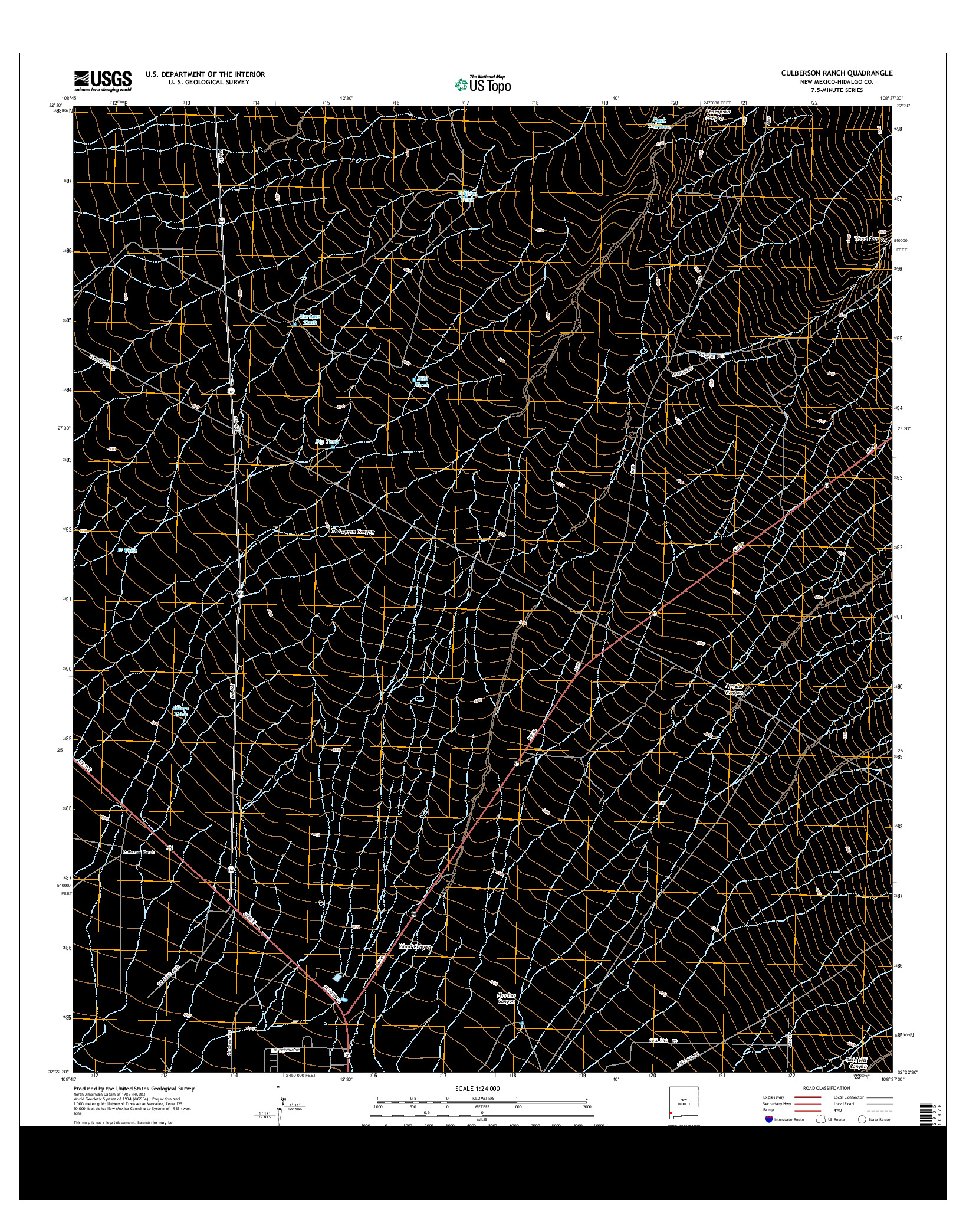 USGS US TOPO 7.5-MINUTE MAP FOR CULBERSON RANCH, NM 2013