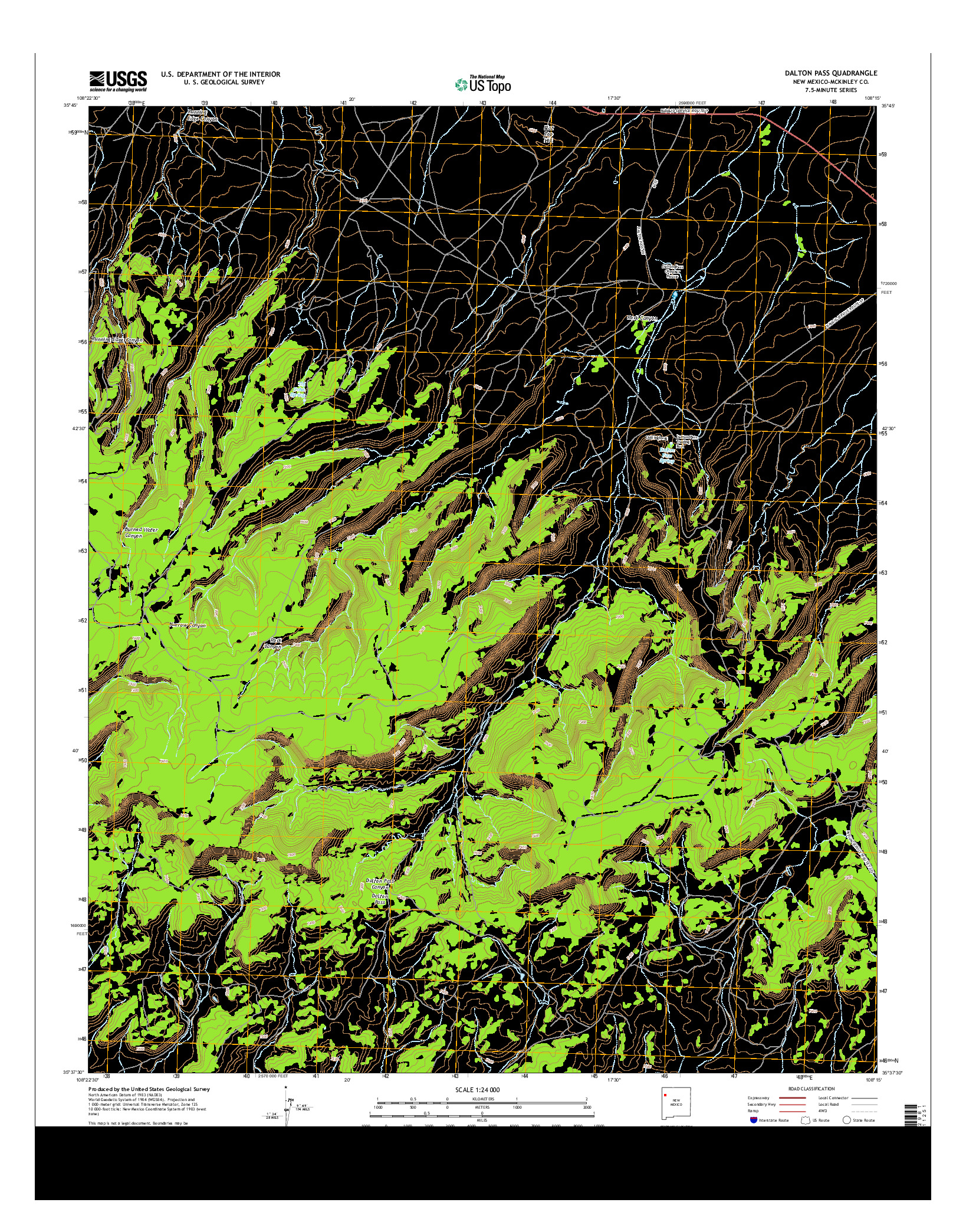 USGS US TOPO 7.5-MINUTE MAP FOR DALTON PASS, NM 2013