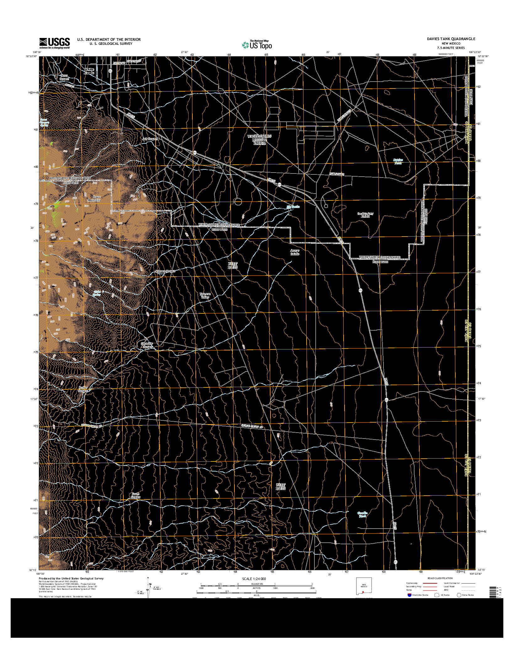 USGS US TOPO 7.5-MINUTE MAP FOR DAVIES TANK, NM 2013