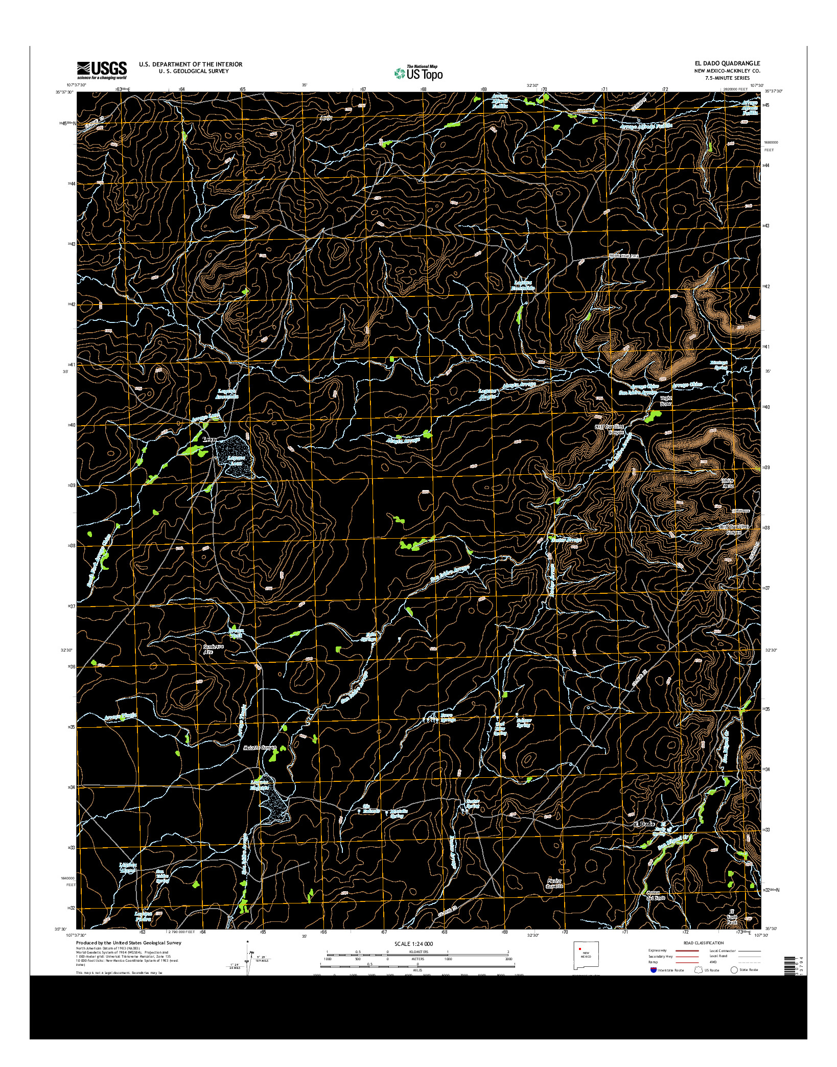 USGS US TOPO 7.5-MINUTE MAP FOR EL DADO, NM 2013