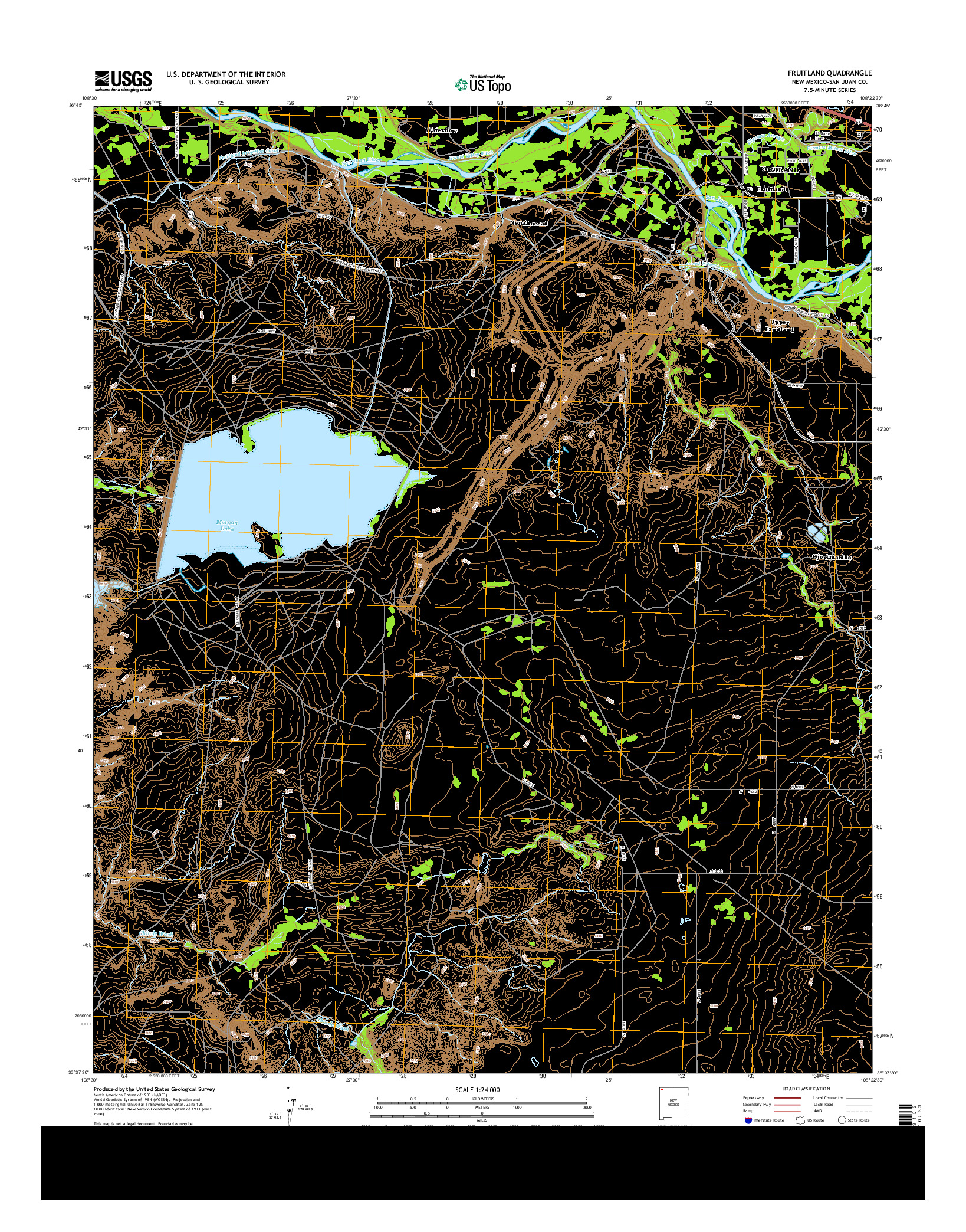 USGS US TOPO 7.5-MINUTE MAP FOR FRUITLAND, NM 2013