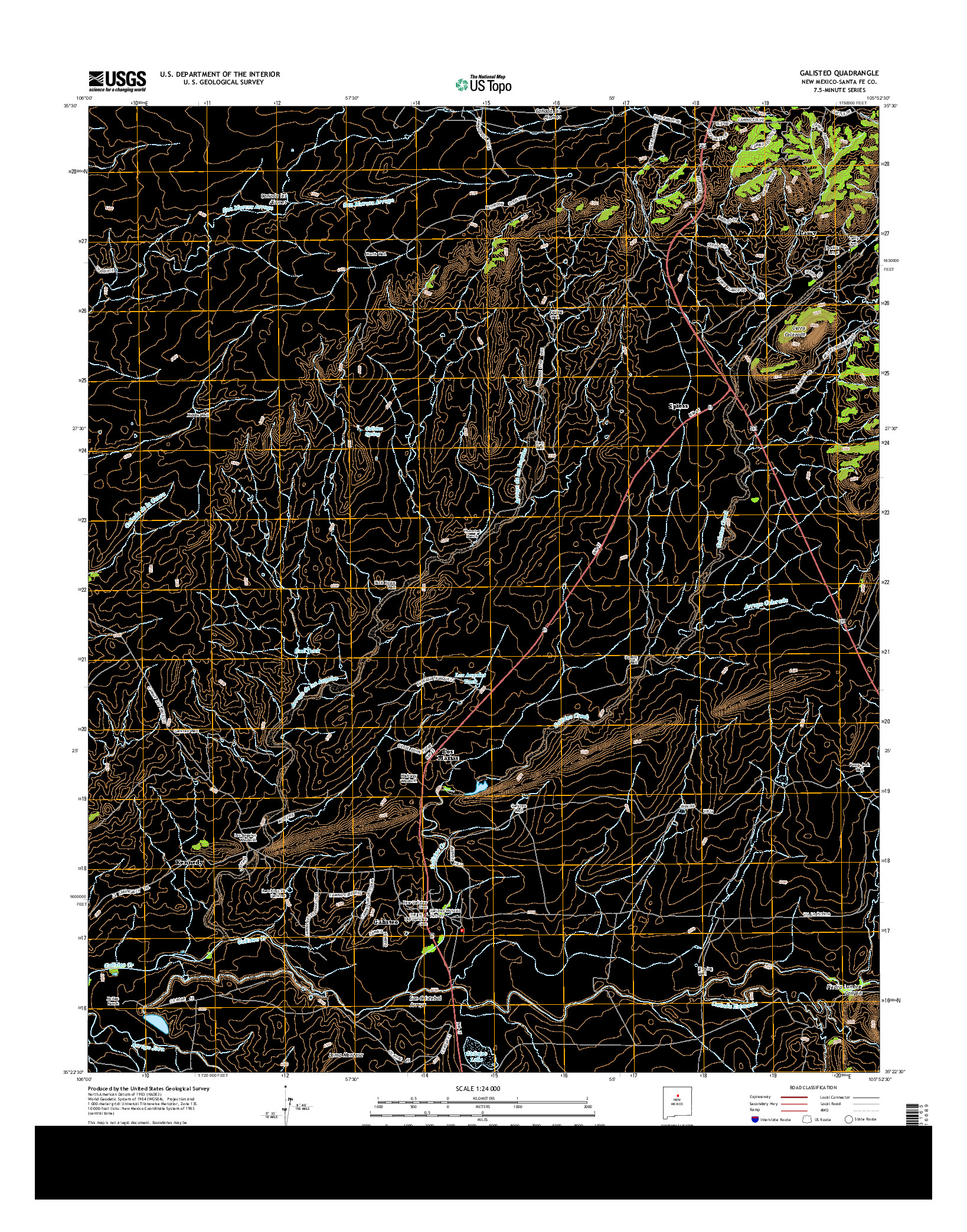 USGS US TOPO 7.5-MINUTE MAP FOR GALISTEO, NM 2013