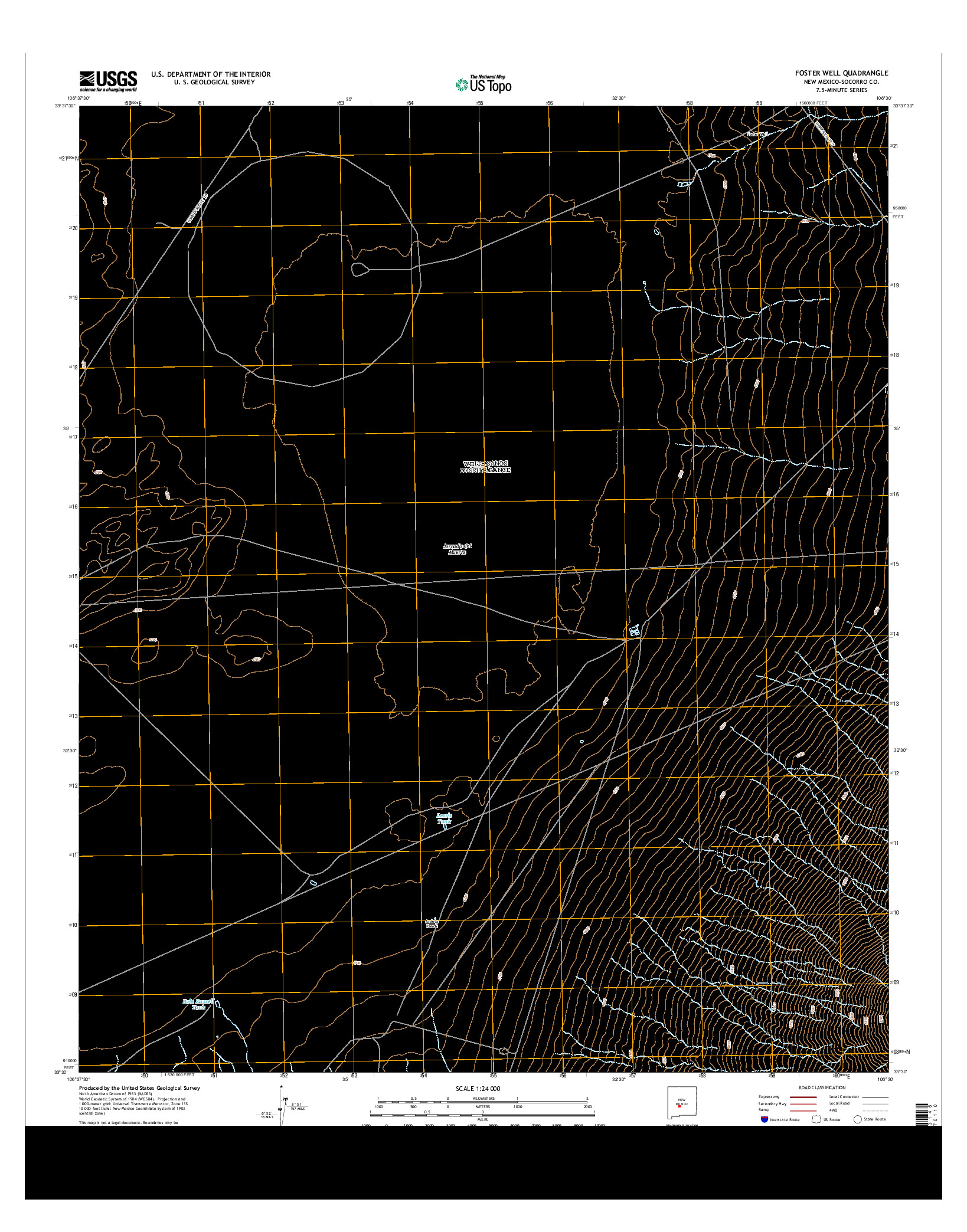 USGS US TOPO 7.5-MINUTE MAP FOR FOSTER WELL, NM 2013