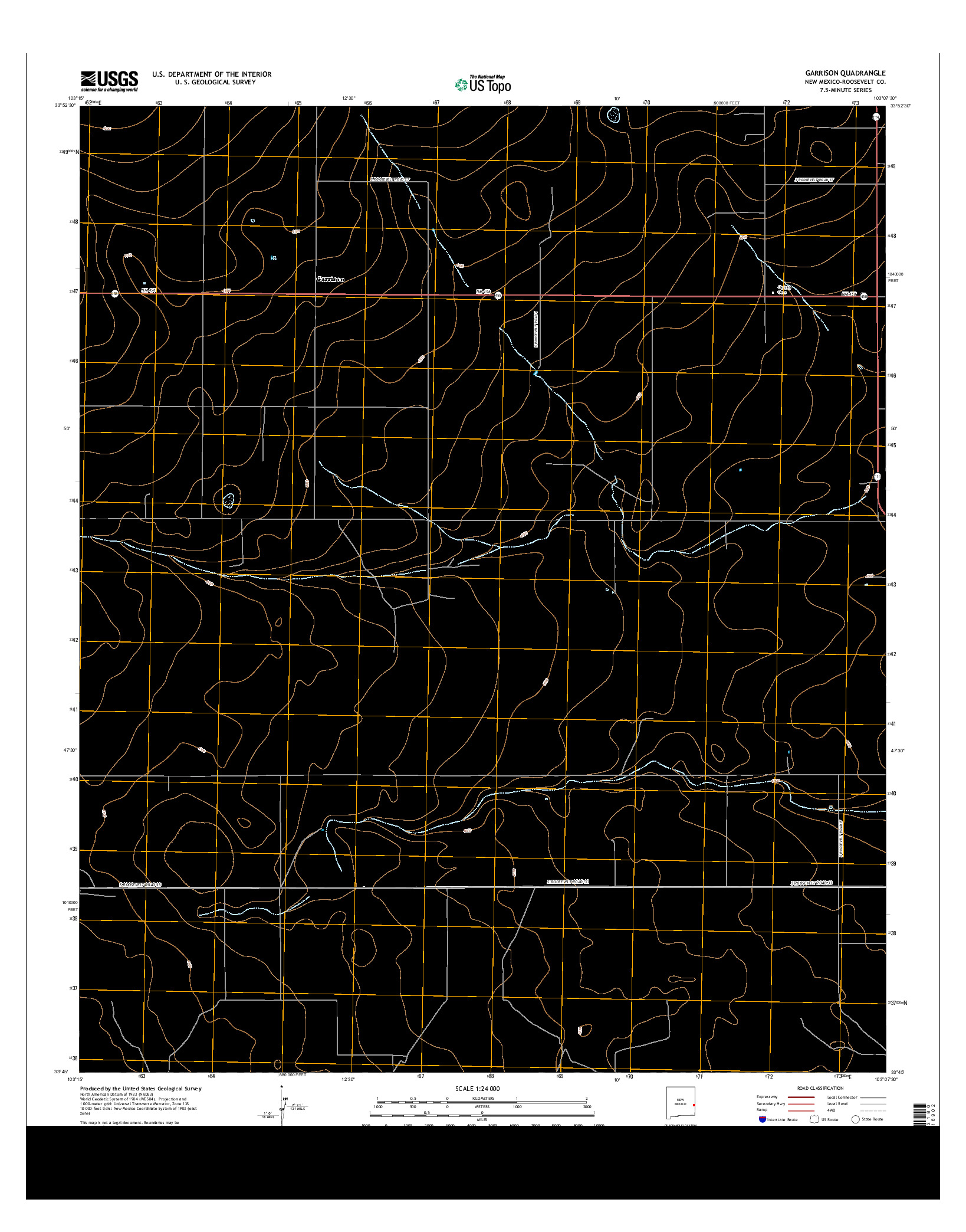 USGS US TOPO 7.5-MINUTE MAP FOR GARRISON, NM 2013