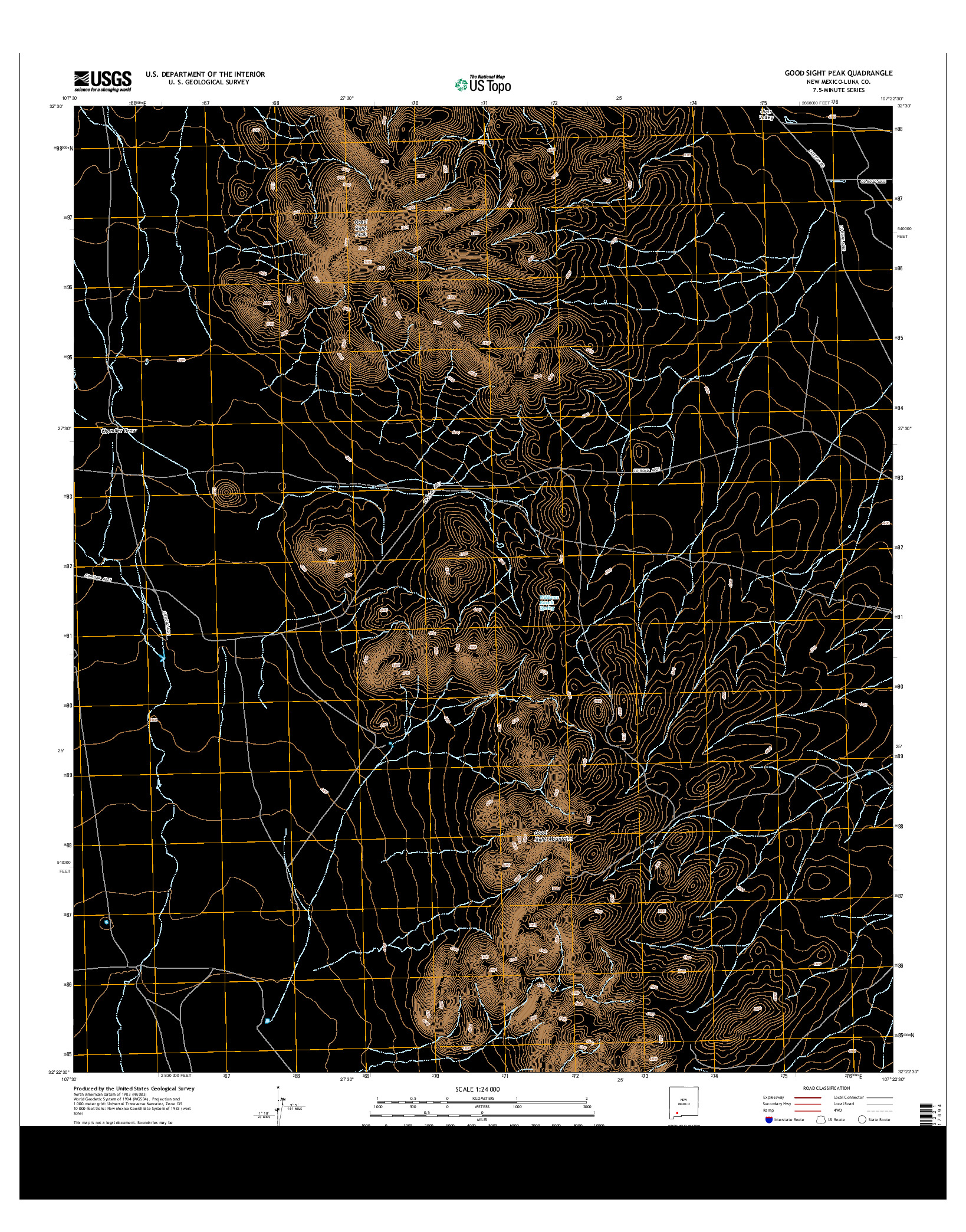 USGS US TOPO 7.5-MINUTE MAP FOR GOOD SIGHT PEAK, NM 2013