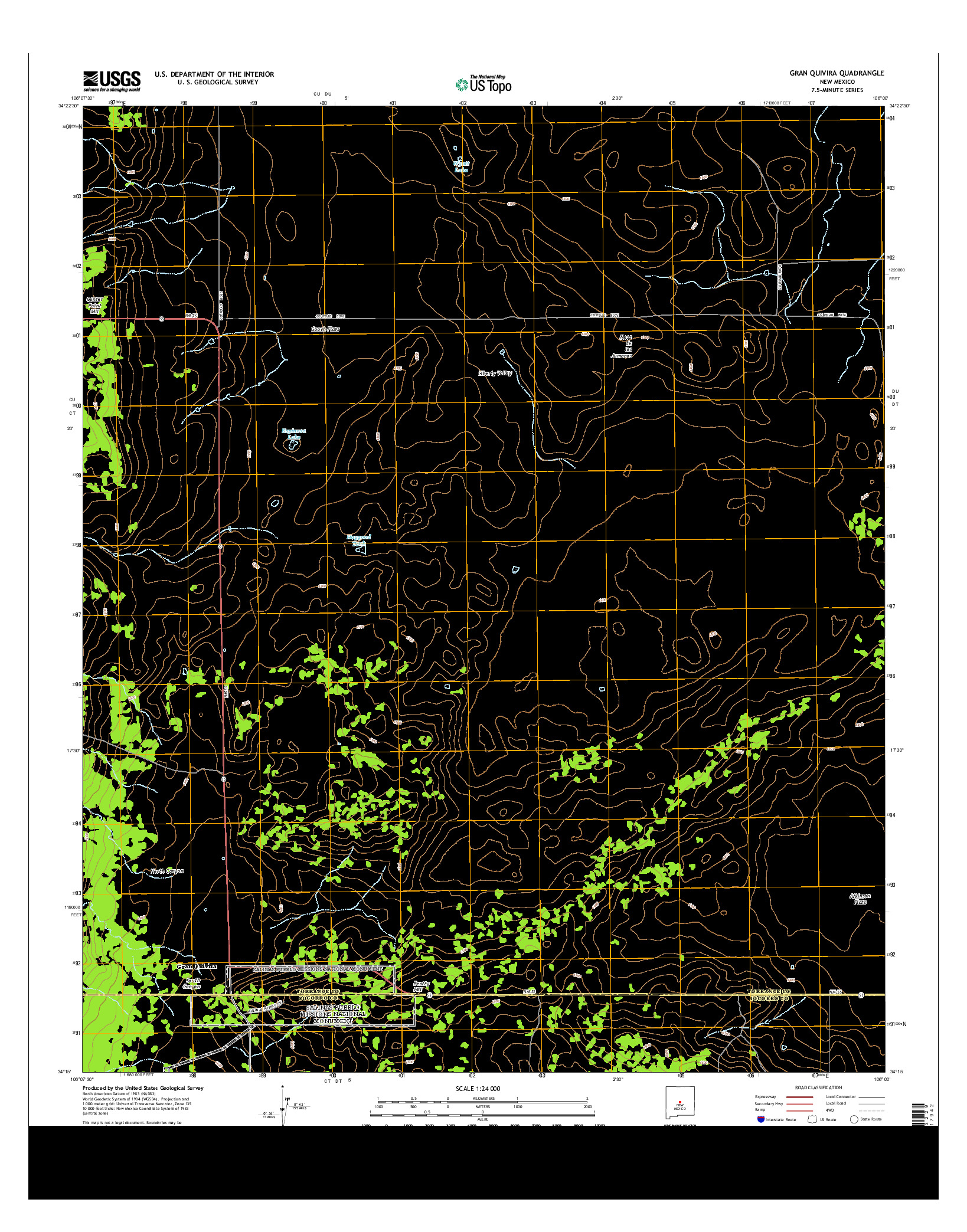USGS US TOPO 7.5-MINUTE MAP FOR GRAN QUIVIRA, NM 2013