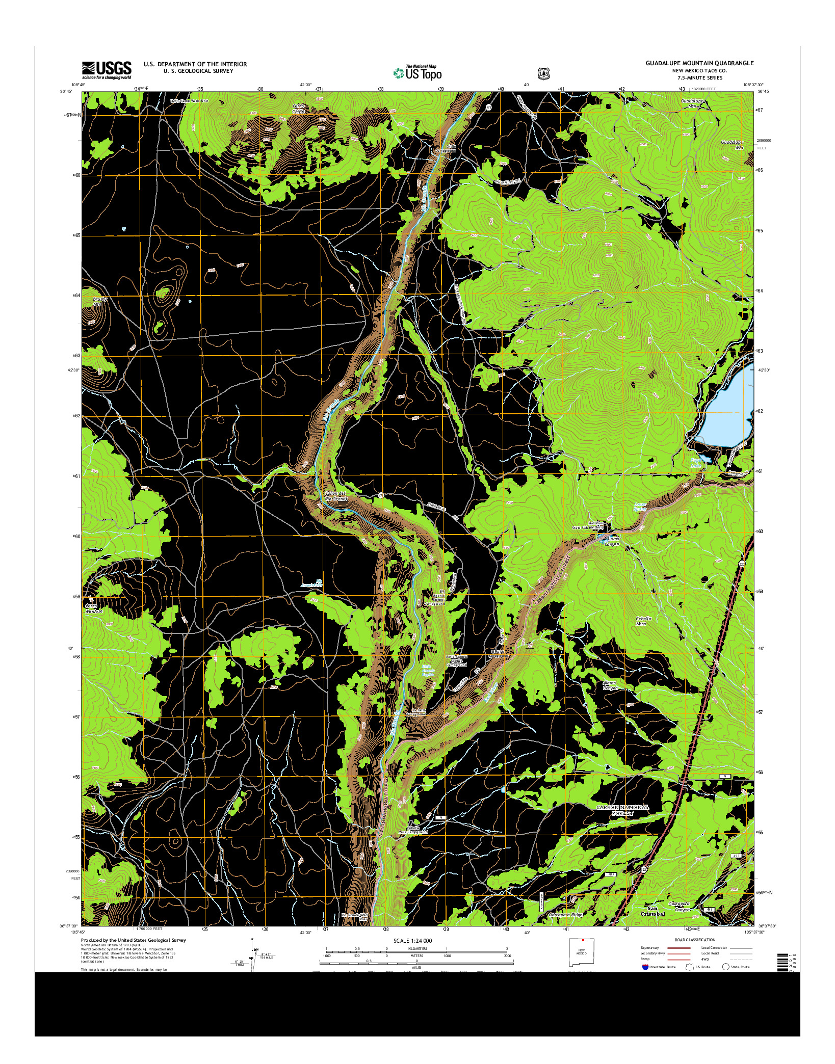 USGS US TOPO 7.5-MINUTE MAP FOR GUADALUPE MOUNTAIN, NM 2013