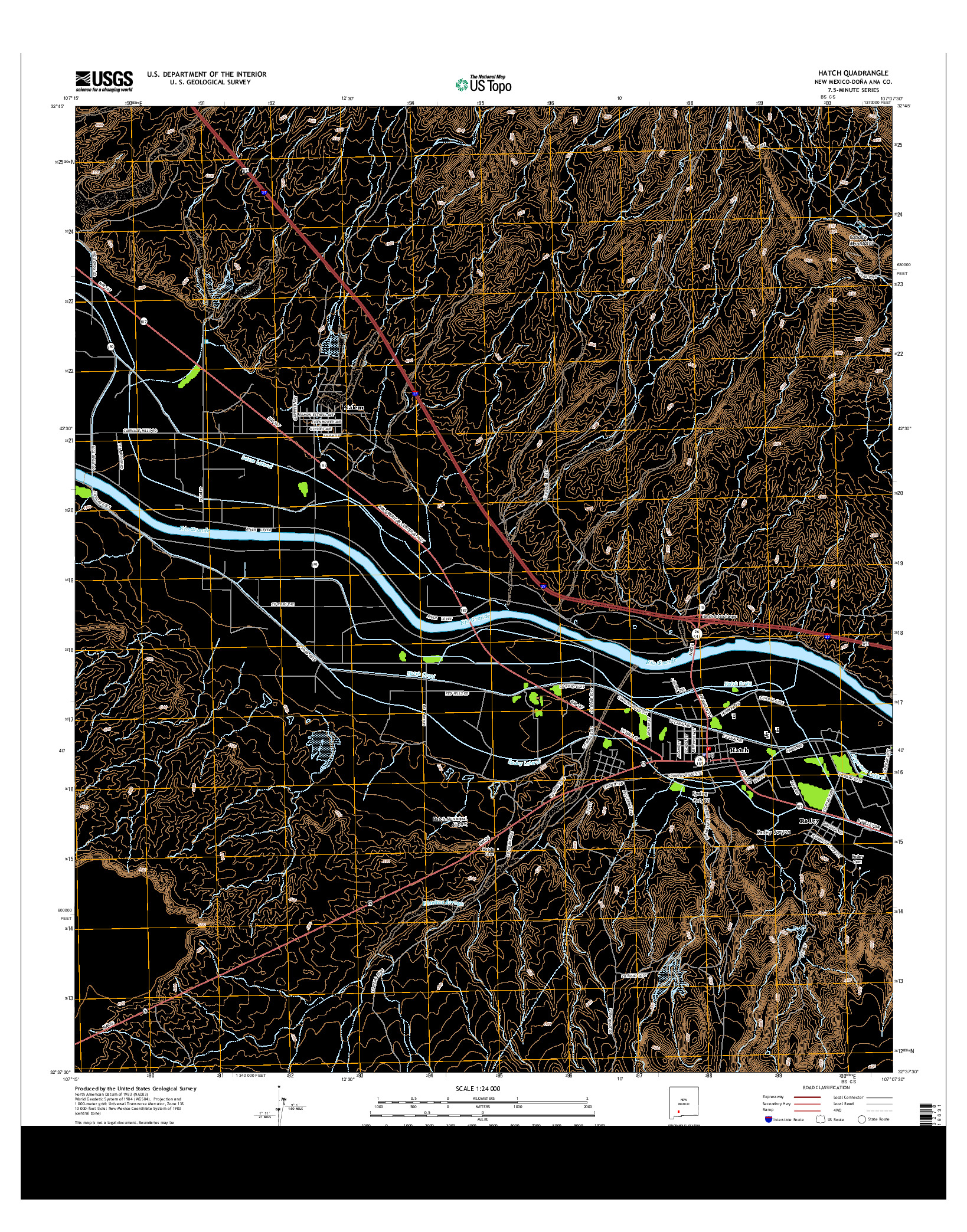 USGS US TOPO 7.5-MINUTE MAP FOR HATCH, NM 2013