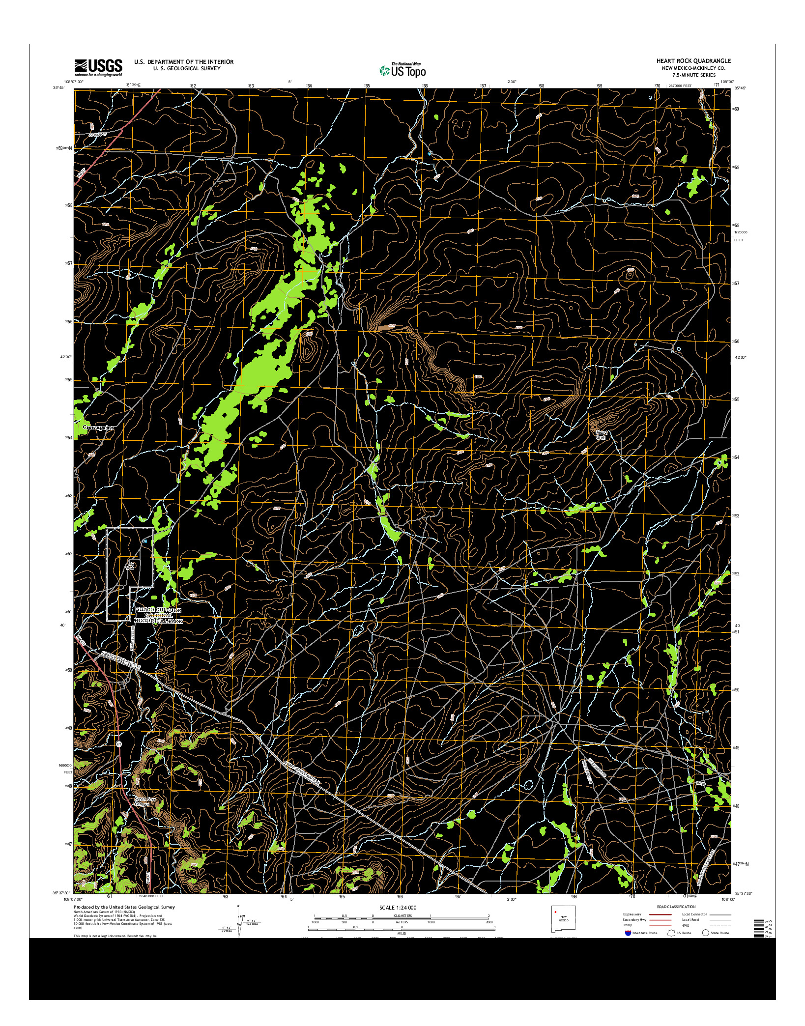 USGS US TOPO 7.5-MINUTE MAP FOR HEART ROCK, NM 2013