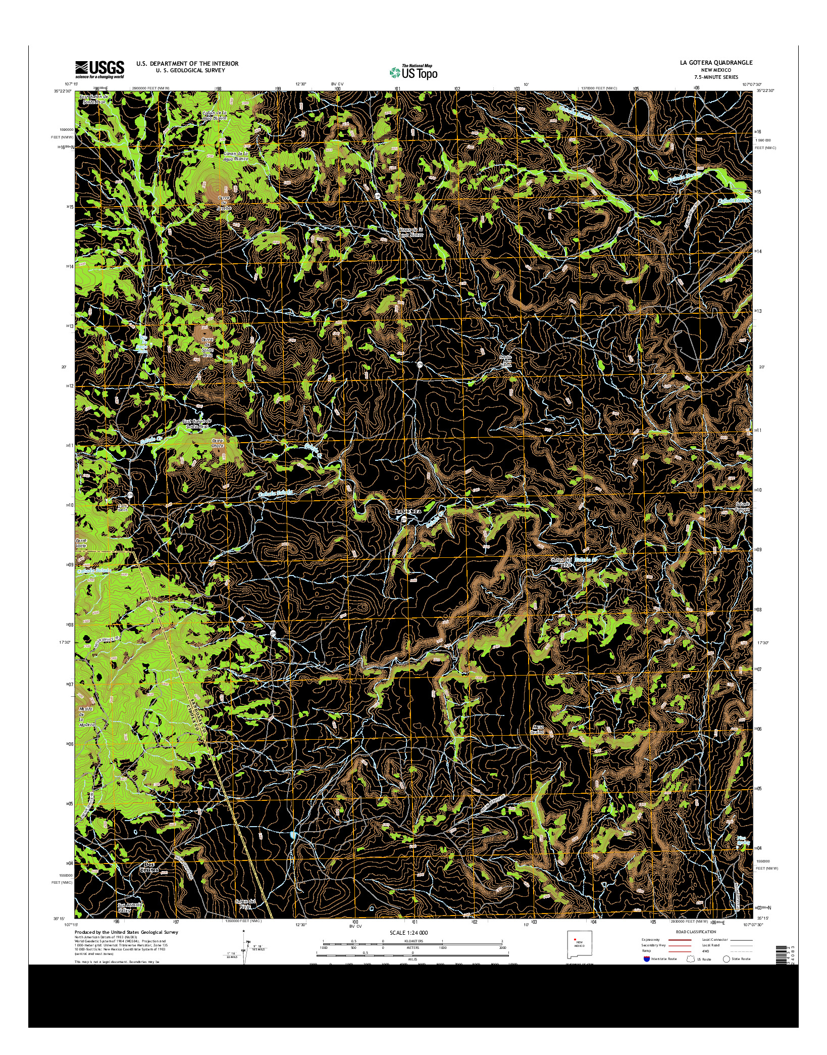USGS US TOPO 7.5-MINUTE MAP FOR LA GOTERA, NM 2013