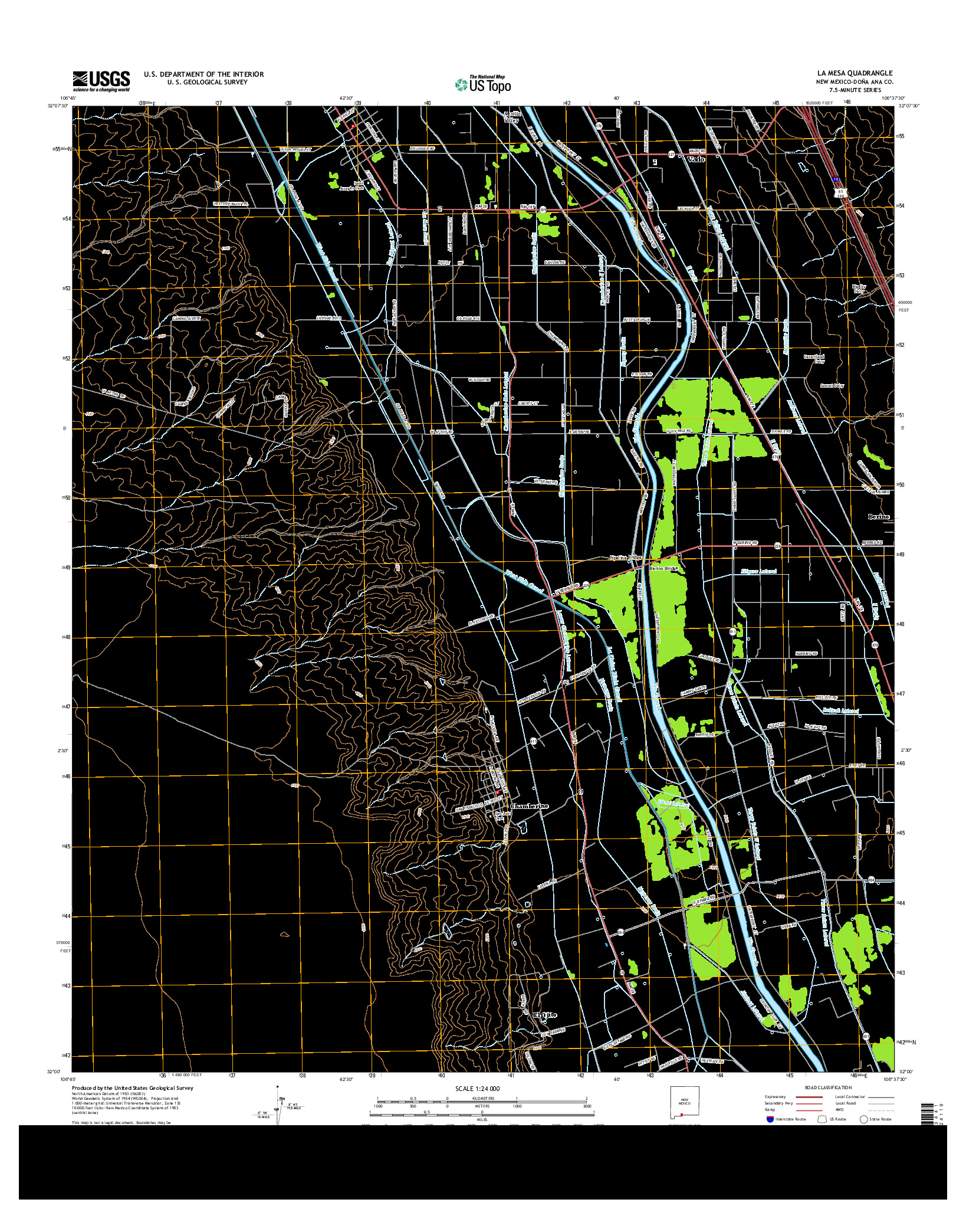 USGS US TOPO 7.5-MINUTE MAP FOR LA MESA, NM 2013