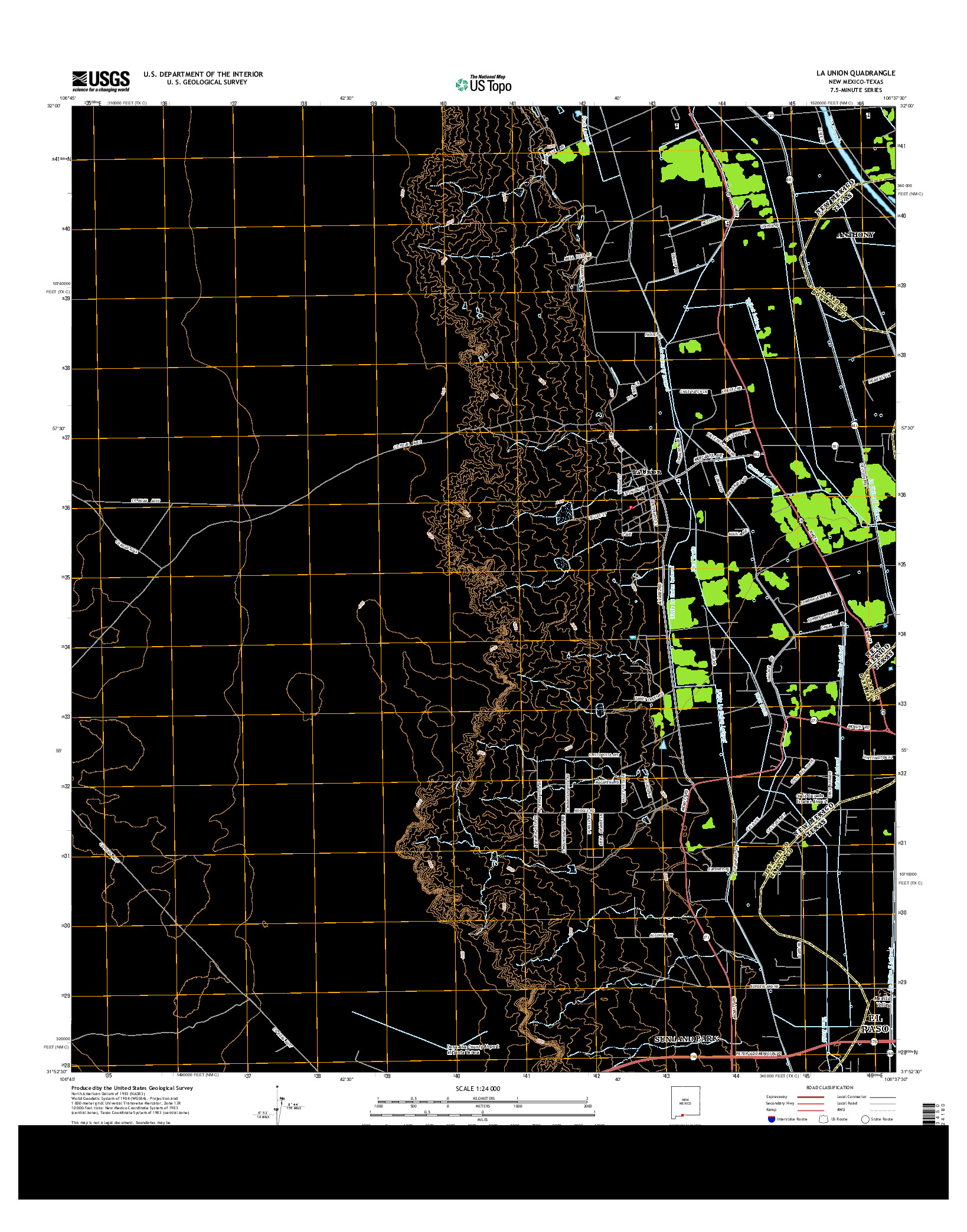 USGS US TOPO 7.5-MINUTE MAP FOR LA UNION, NM-TX 2013