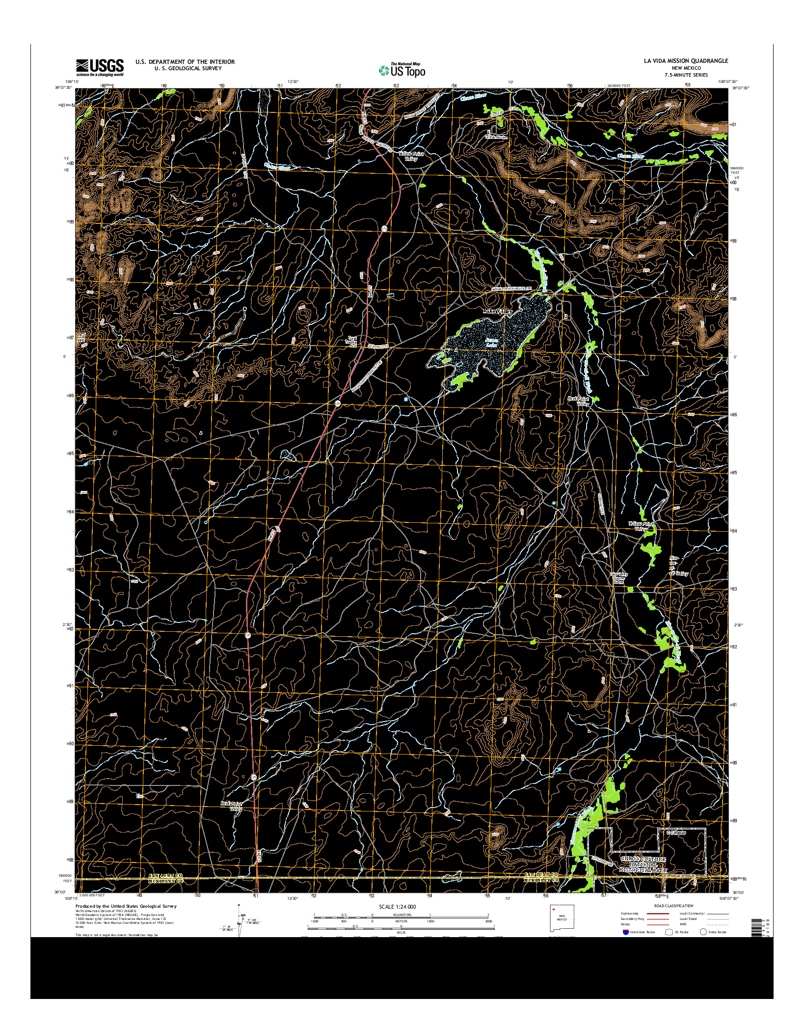 USGS US TOPO 7.5-MINUTE MAP FOR LA VIDA MISSION, NM 2013