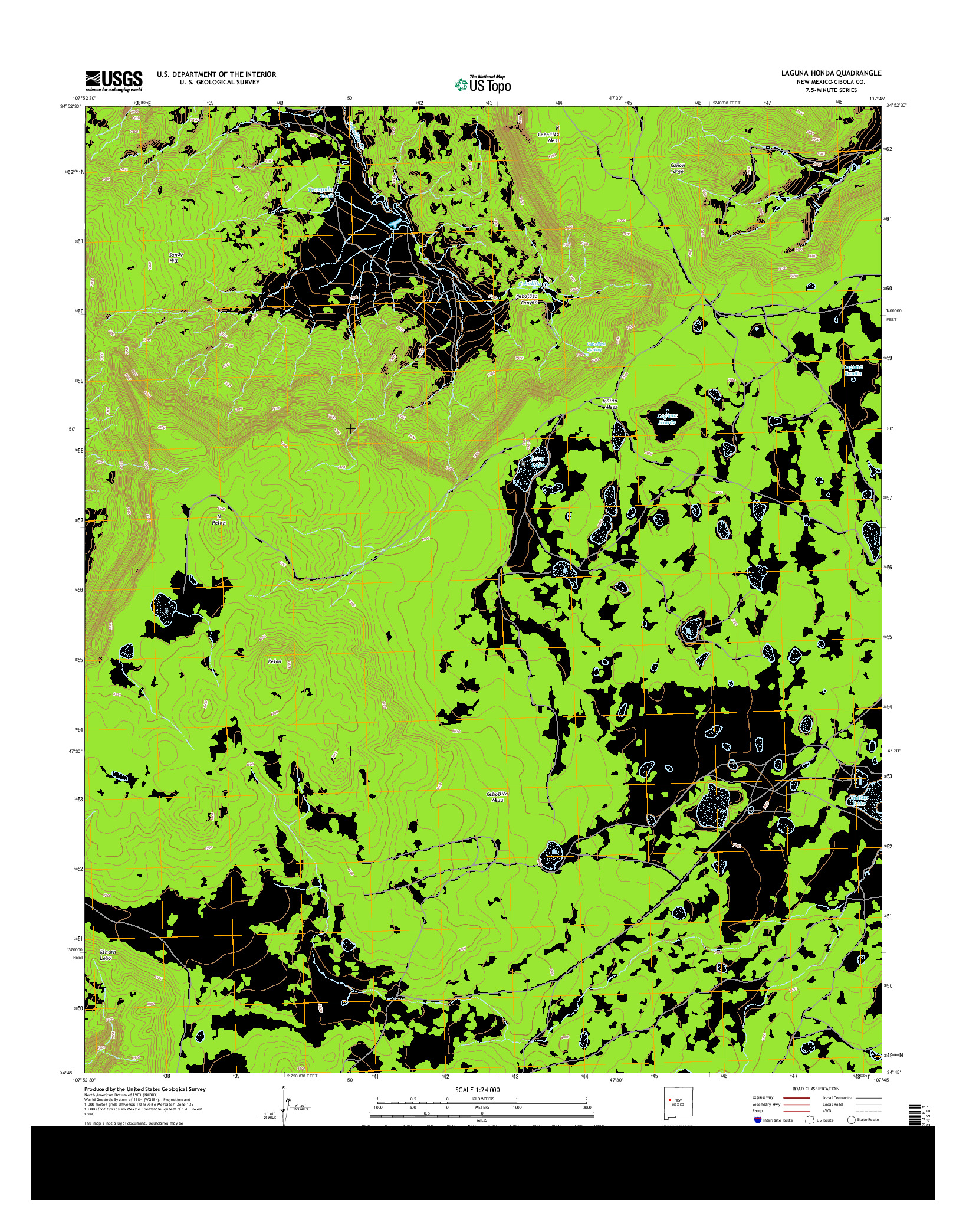 USGS US TOPO 7.5-MINUTE MAP FOR LAGUNA HONDA, NM 2013