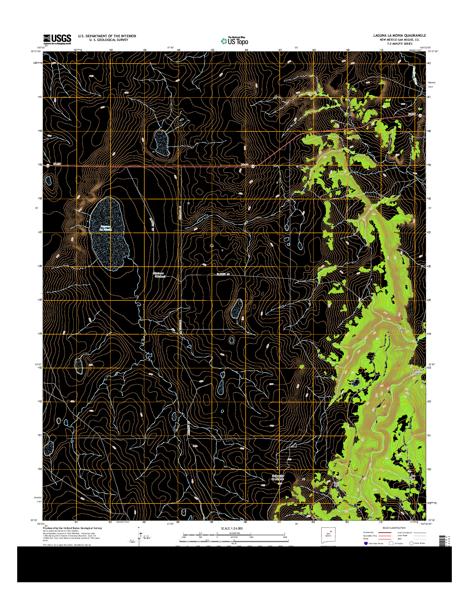 USGS US TOPO 7.5-MINUTE MAP FOR LAGUNA LA MONIA, NM 2013