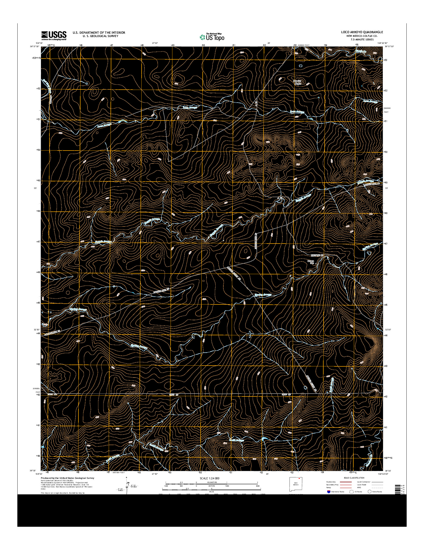 USGS US TOPO 7.5-MINUTE MAP FOR LOCO ARROYO, NM 2013