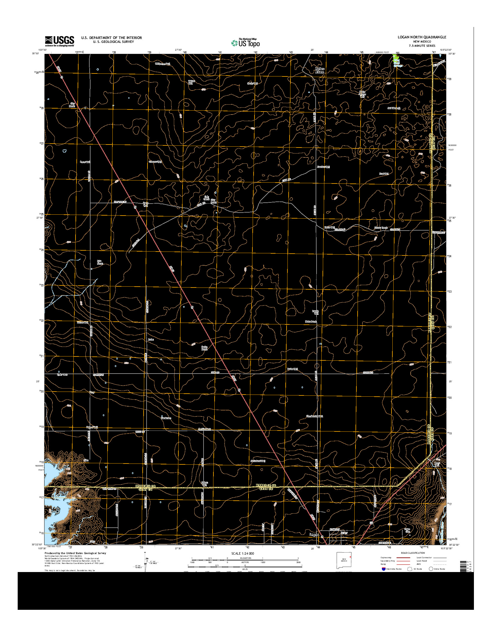 USGS US TOPO 7.5-MINUTE MAP FOR LOGAN NORTH, NM 2013