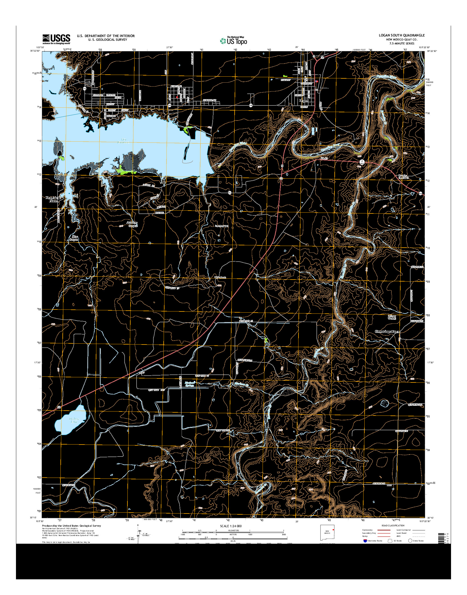 USGS US TOPO 7.5-MINUTE MAP FOR LOGAN SOUTH, NM 2013