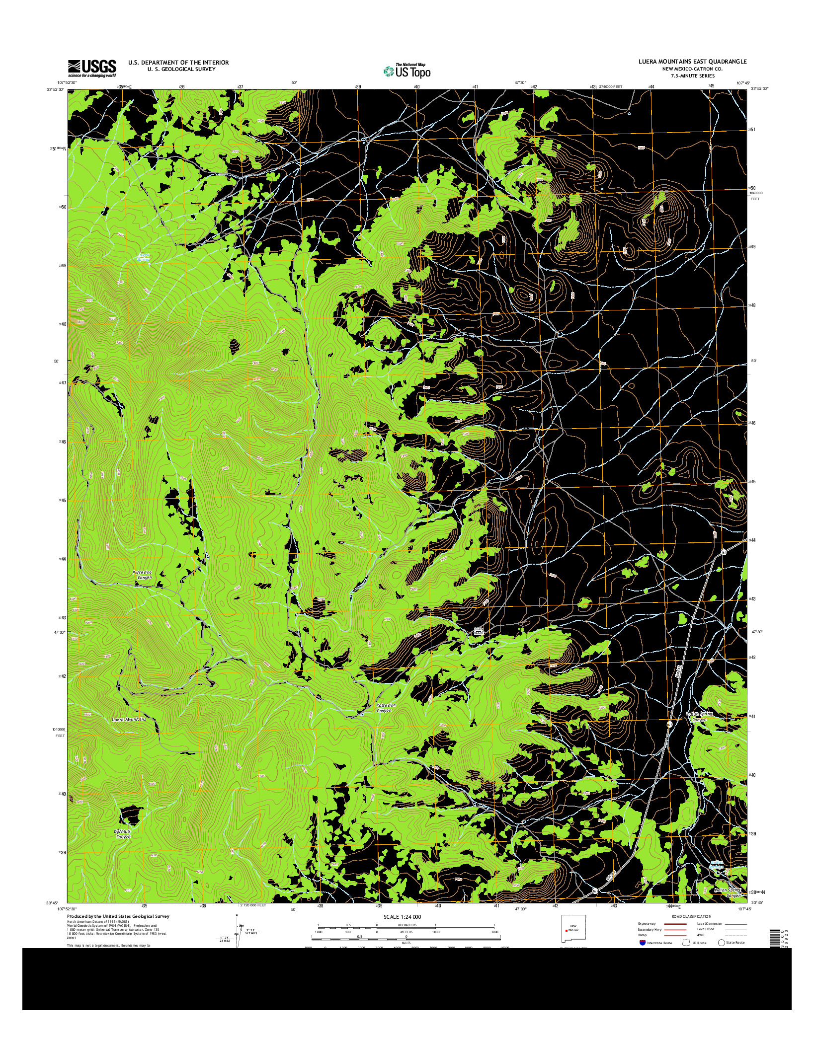 USGS US TOPO 7.5-MINUTE MAP FOR LUERA MOUNTAINS EAST, NM 2013