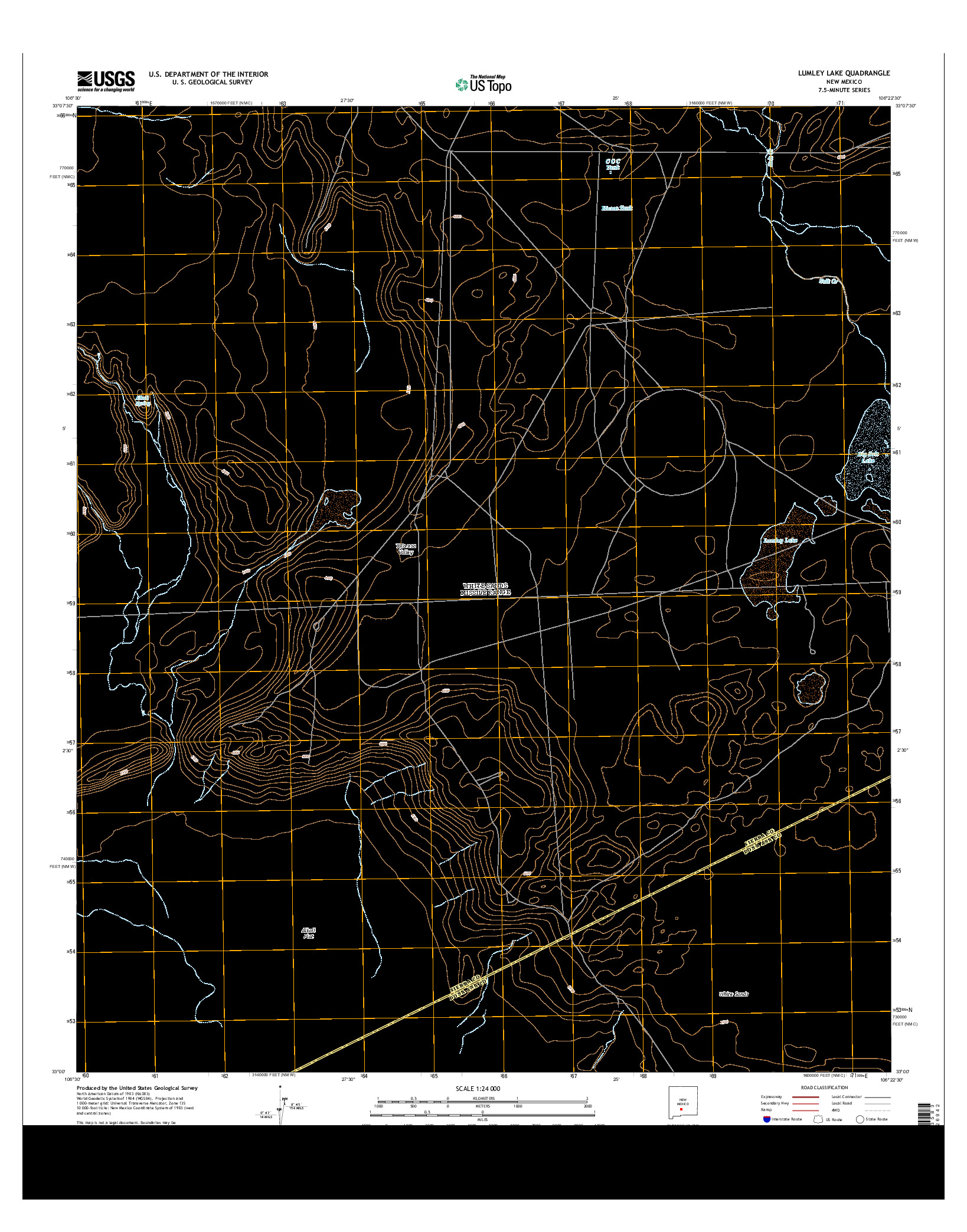 USGS US TOPO 7.5-MINUTE MAP FOR LUMLEY LAKE, NM 2013