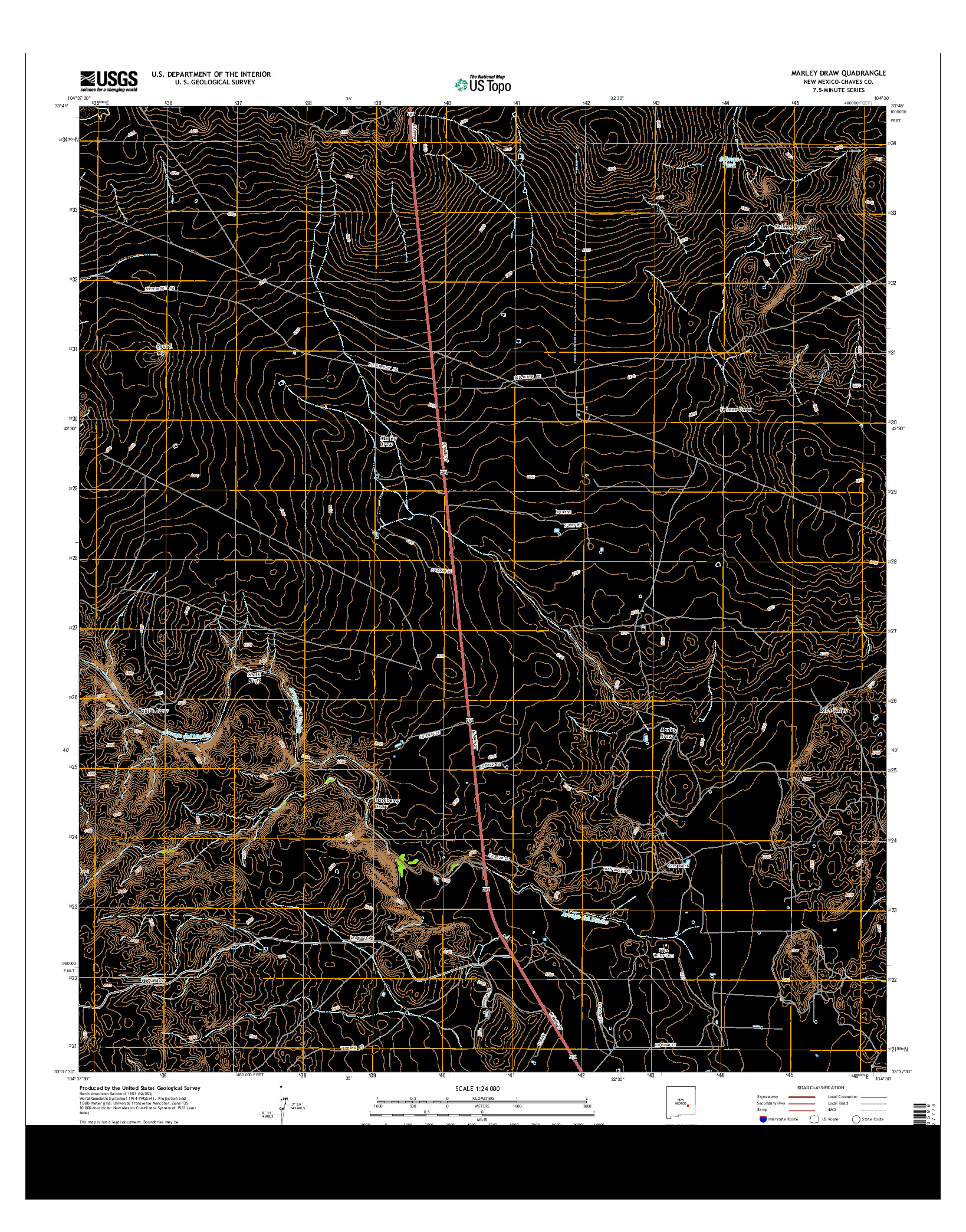USGS US TOPO 7.5-MINUTE MAP FOR MARLEY DRAW, NM 2013