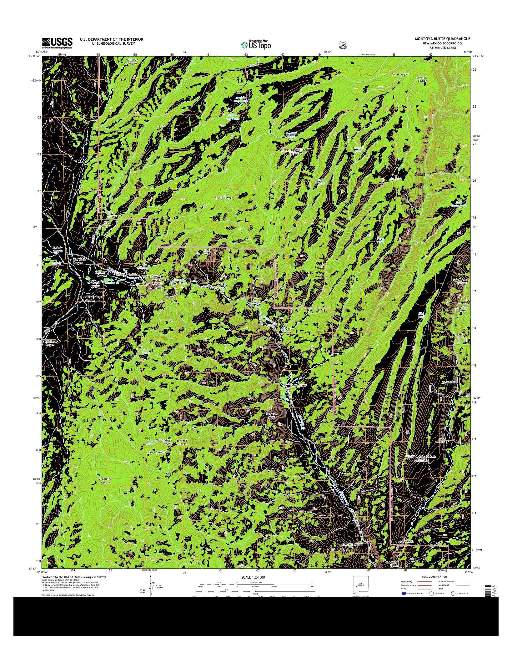 USGS US TOPO 7.5-MINUTE MAP FOR MONTOYA BUTTE, NM 2013