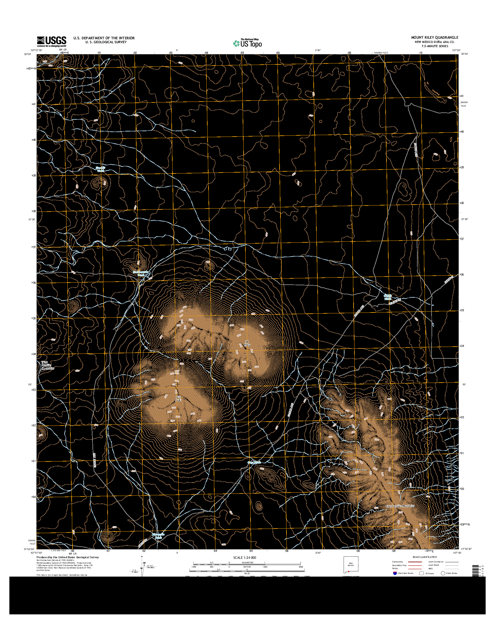 USGS US TOPO 7.5-MINUTE MAP FOR MOUNT RILEY, NM 2013