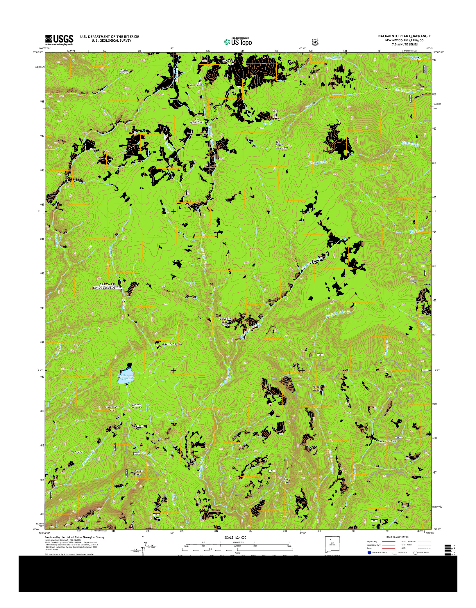 USGS US TOPO 7.5-MINUTE MAP FOR NACIMIENTO PEAK, NM 2013