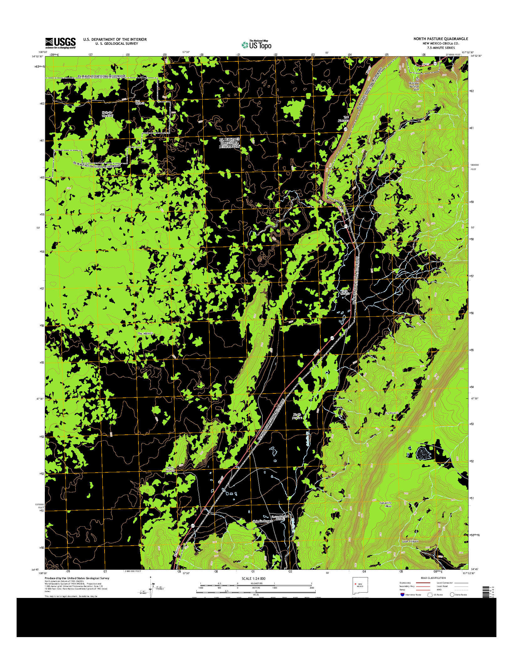 USGS US TOPO 7.5-MINUTE MAP FOR NORTH PASTURE, NM 2013