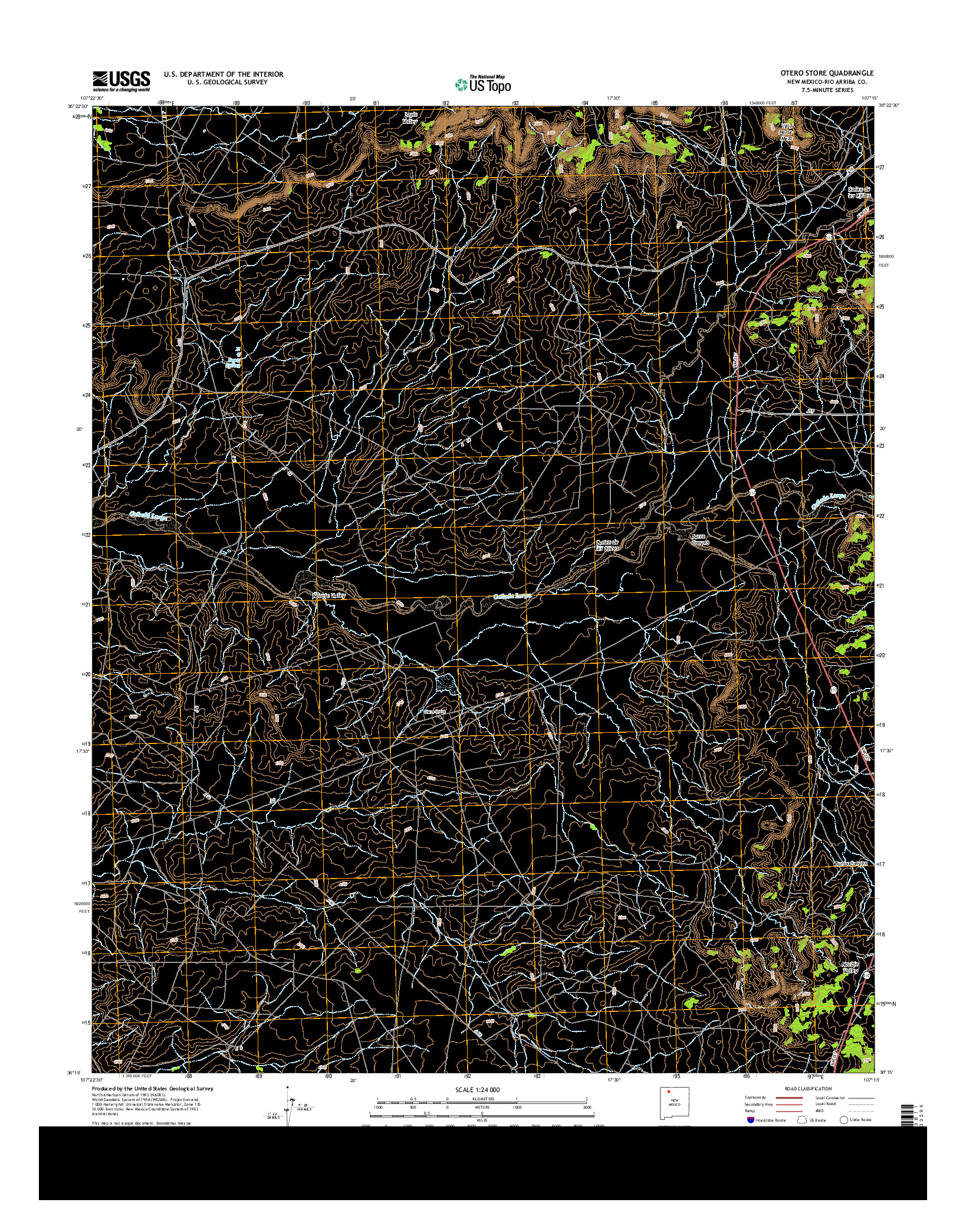 USGS US TOPO 7.5-MINUTE MAP FOR OTERO STORE, NM 2013