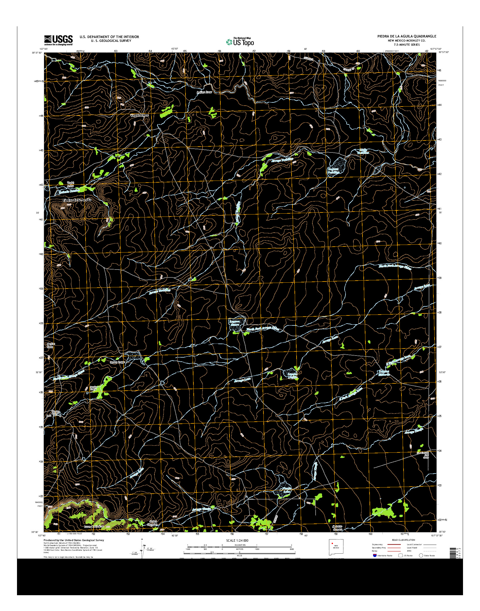 USGS US TOPO 7.5-MINUTE MAP FOR PIEDRA DE LA AGUILA, NM 2013