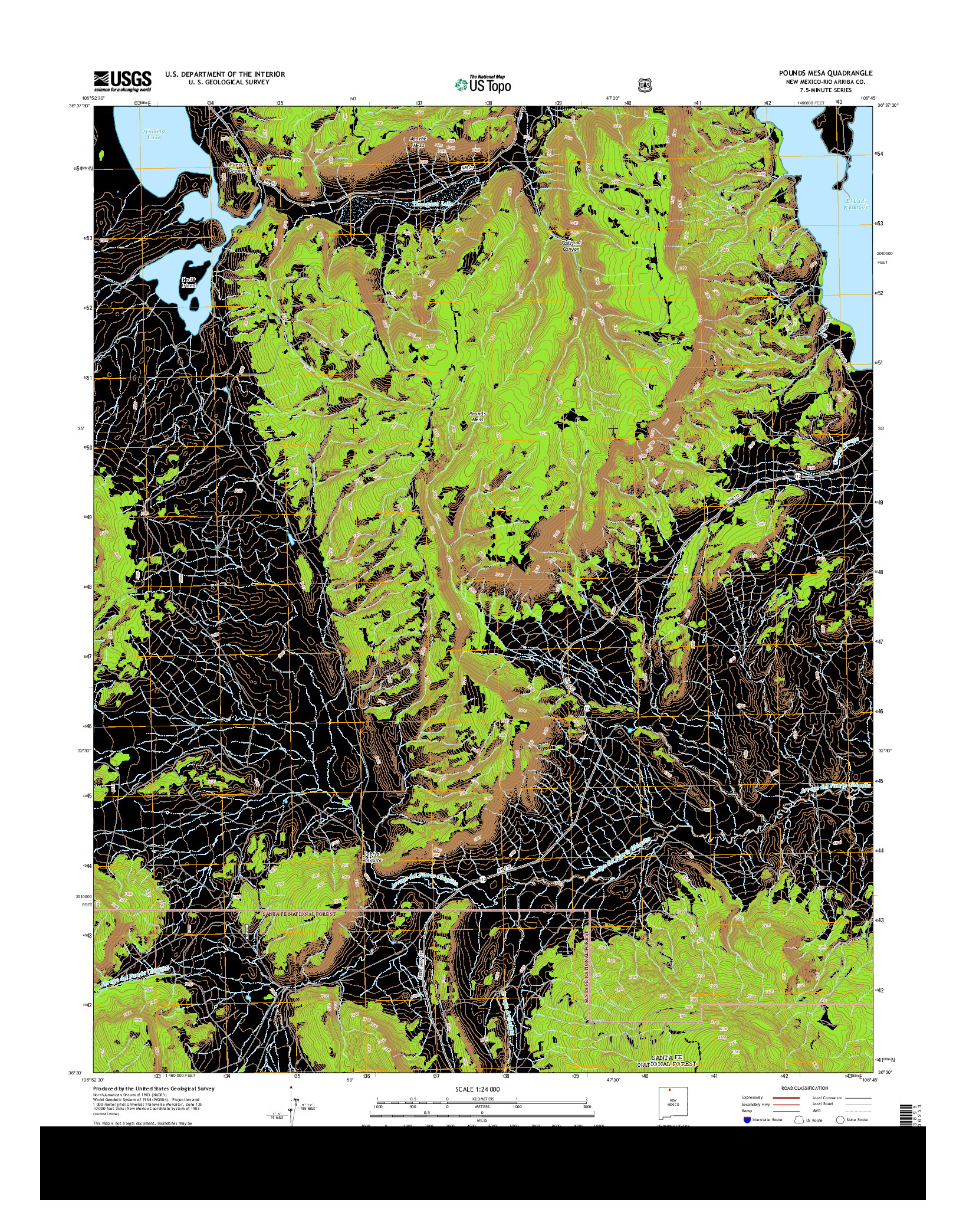 USGS US TOPO 7.5-MINUTE MAP FOR POUNDS MESA, NM 2013