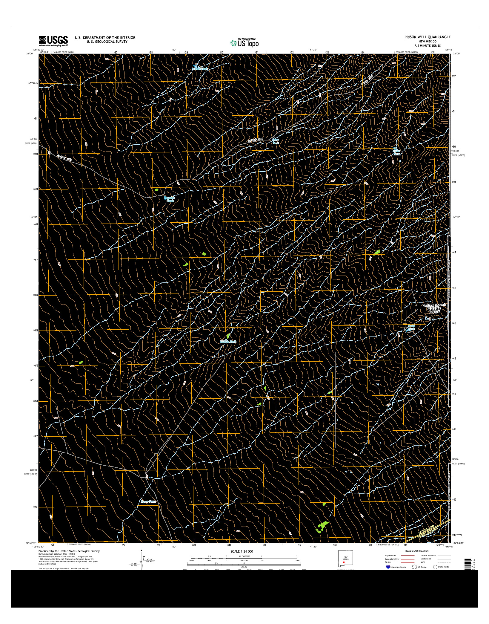 USGS US TOPO 7.5-MINUTE MAP FOR PRISOR WELL, NM 2013
