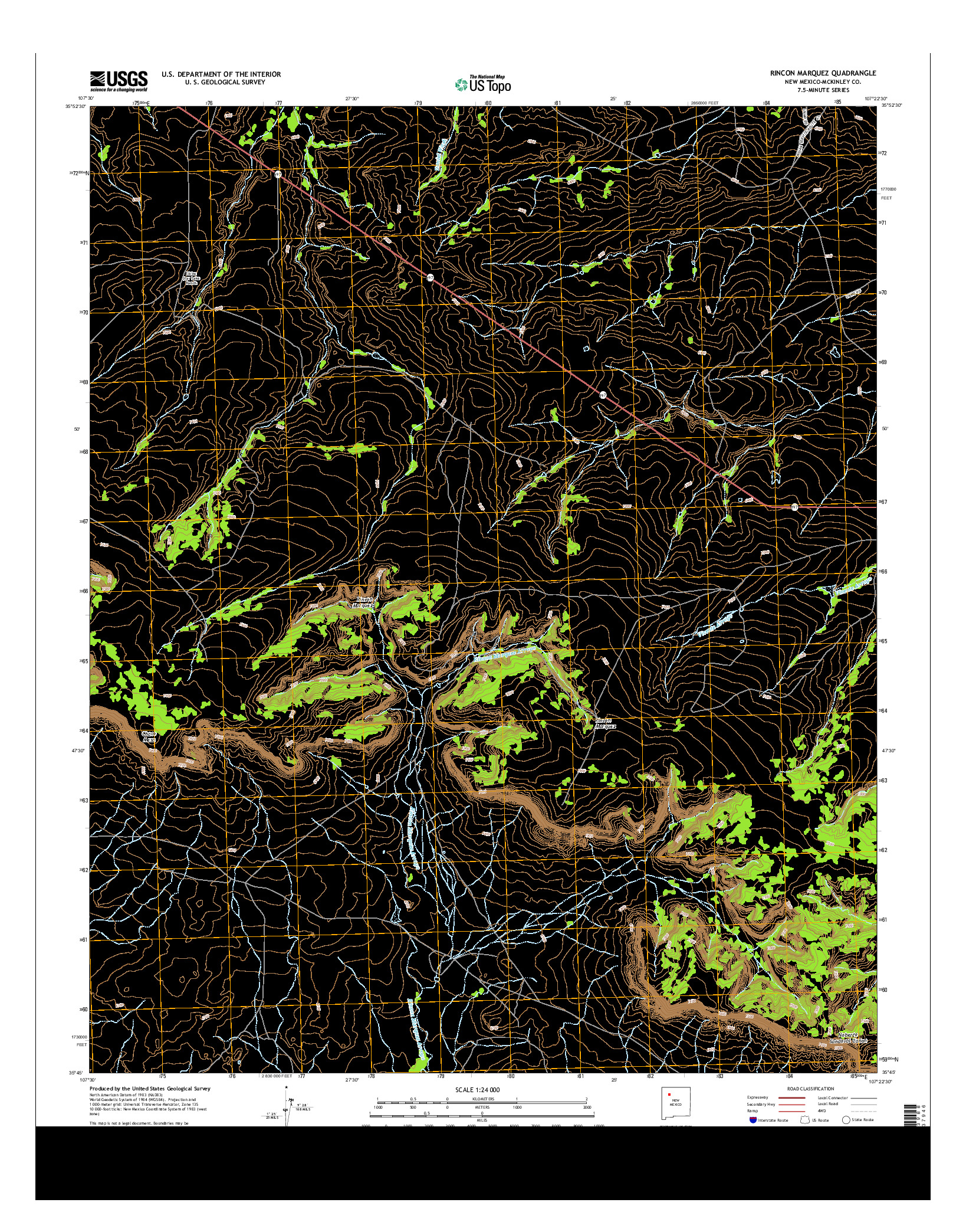 USGS US TOPO 7.5-MINUTE MAP FOR RINCON MARQUEZ, NM 2013
