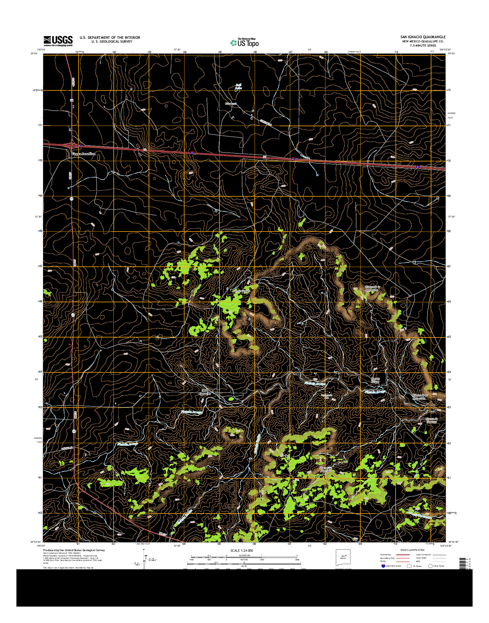 USGS US TOPO 7.5-MINUTE MAP FOR SAN IGNACIO, NM 2013