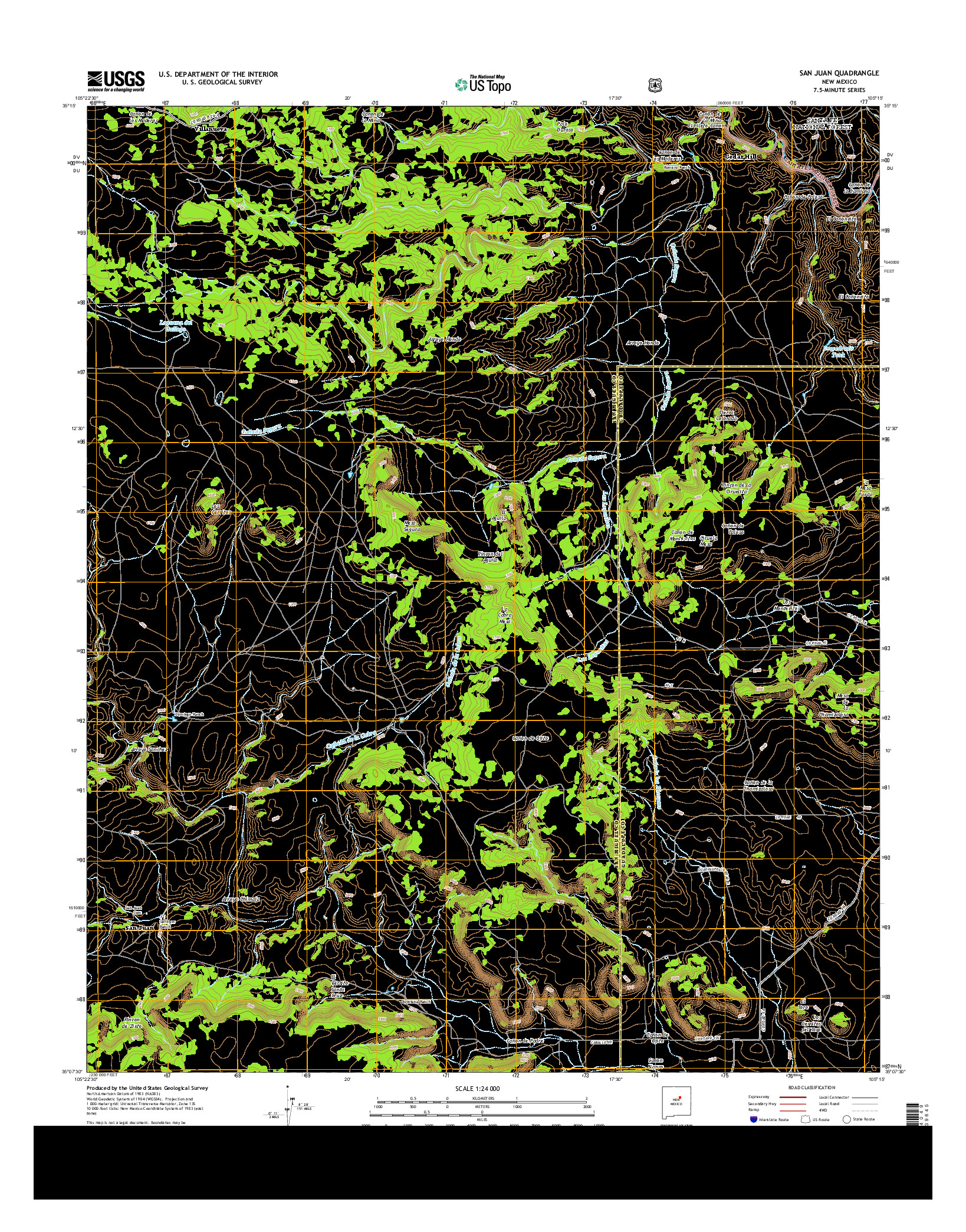 USGS US TOPO 7.5-MINUTE MAP FOR SAN JUAN, NM 2013