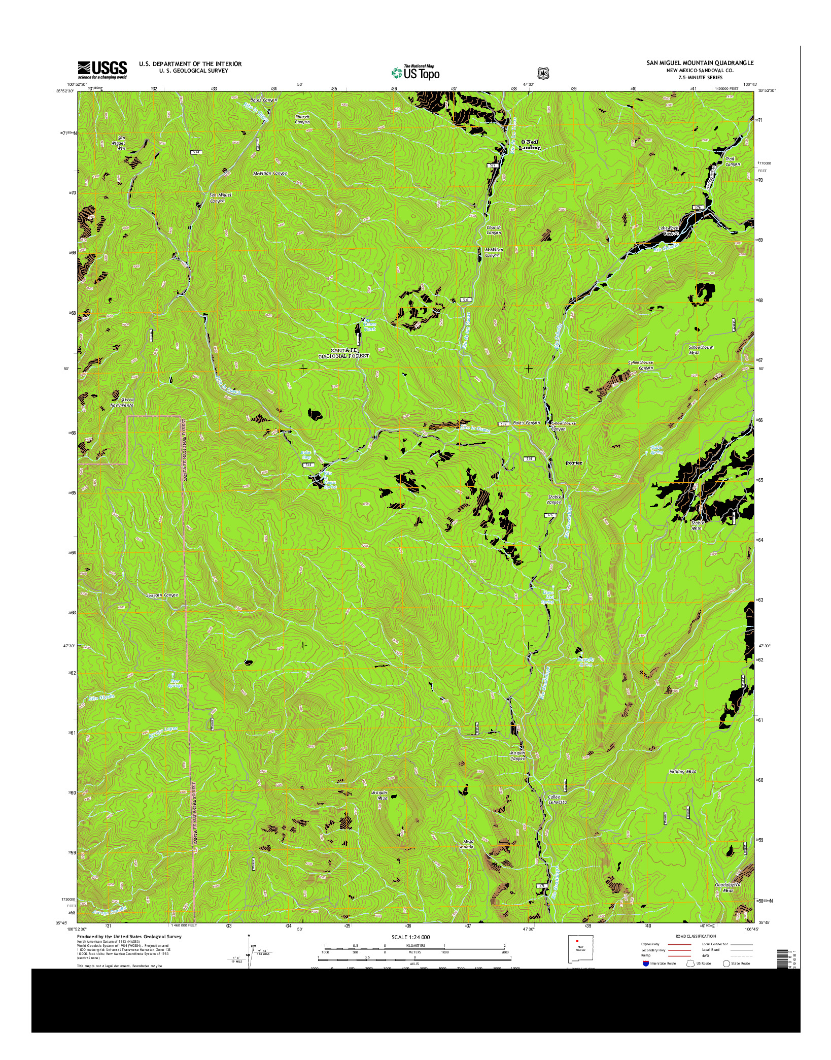 USGS US TOPO 7.5-MINUTE MAP FOR SAN MIGUEL MOUNTAIN, NM 2013
